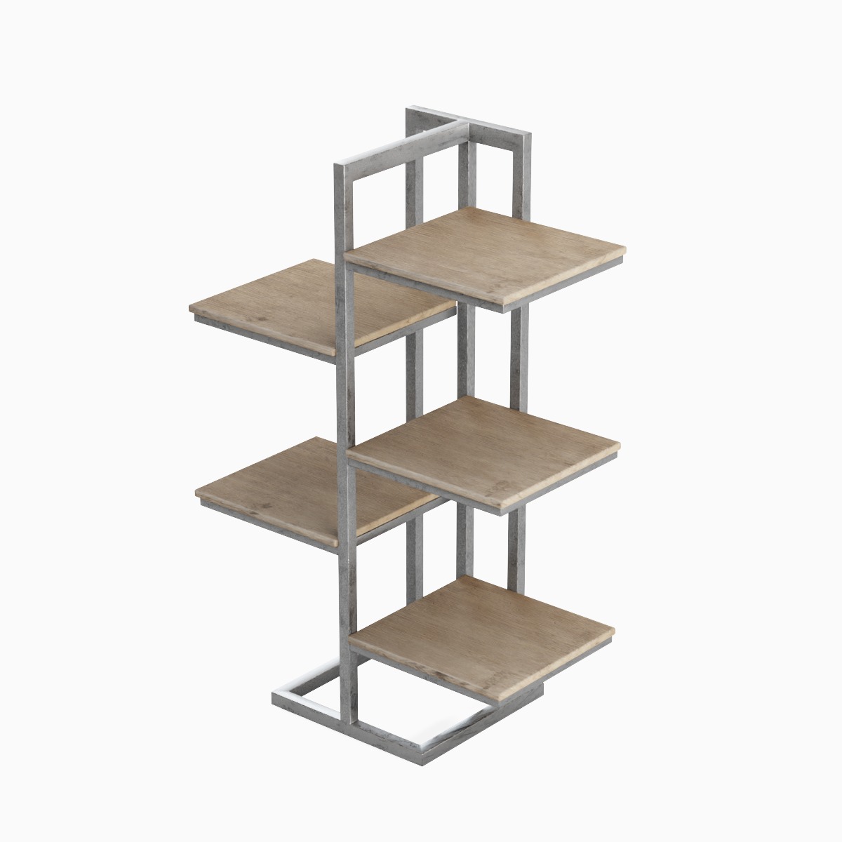Stylized Shelf 02 Low-poly 3D model_4
