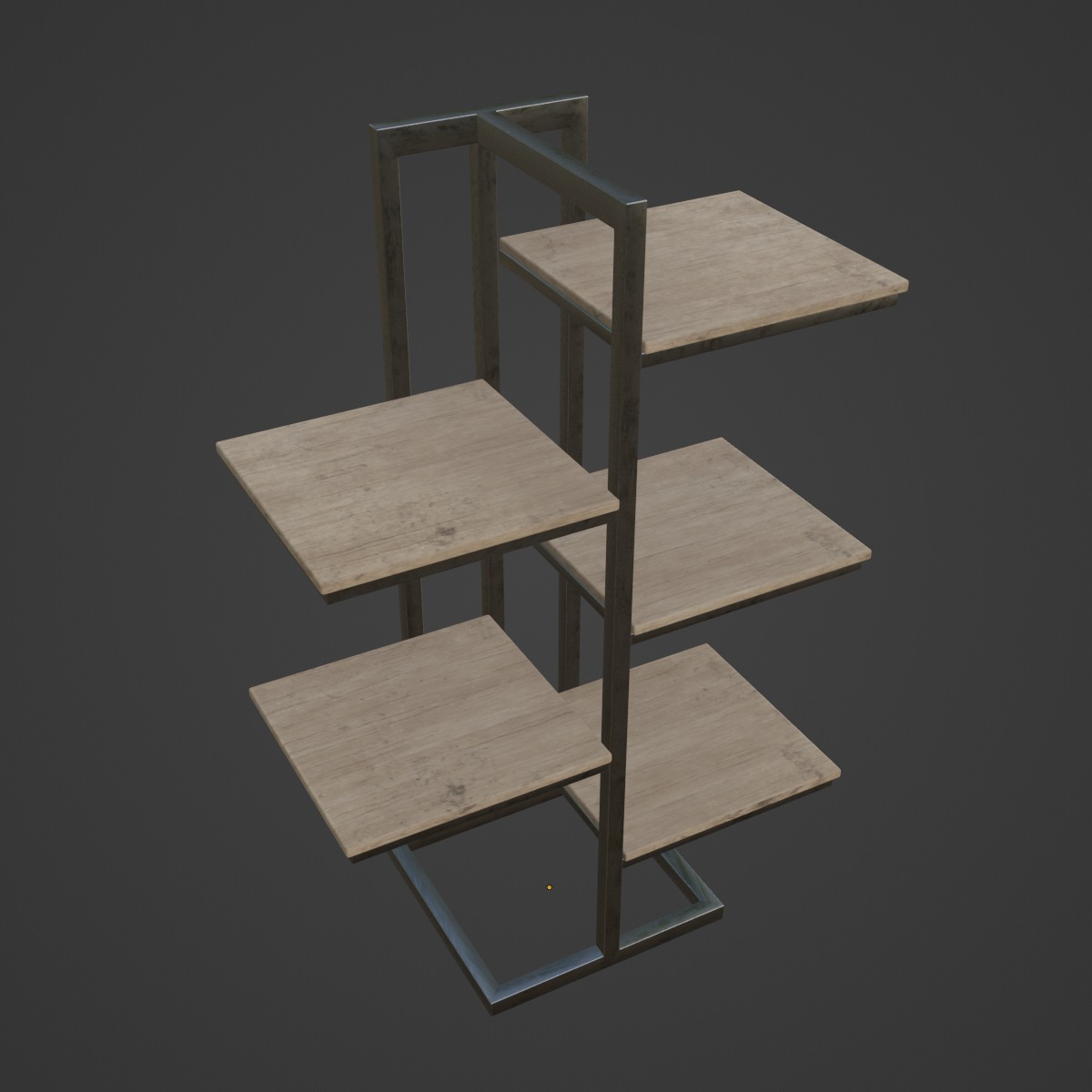 Stylized Shelf 02 Low-poly 3D model_6
