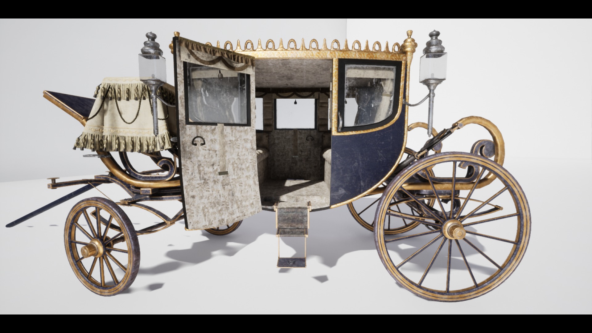 The Carriage 04 Low-poly 3D model_9