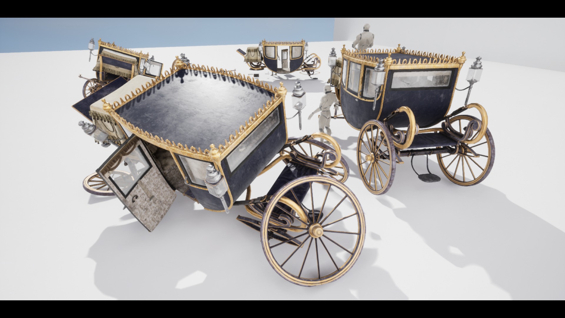 The Carriage 04 Low-poly 3D model_3