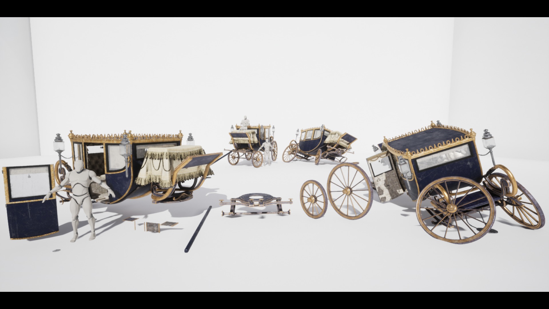 The Carriage 04 Low-poly 3D model_2