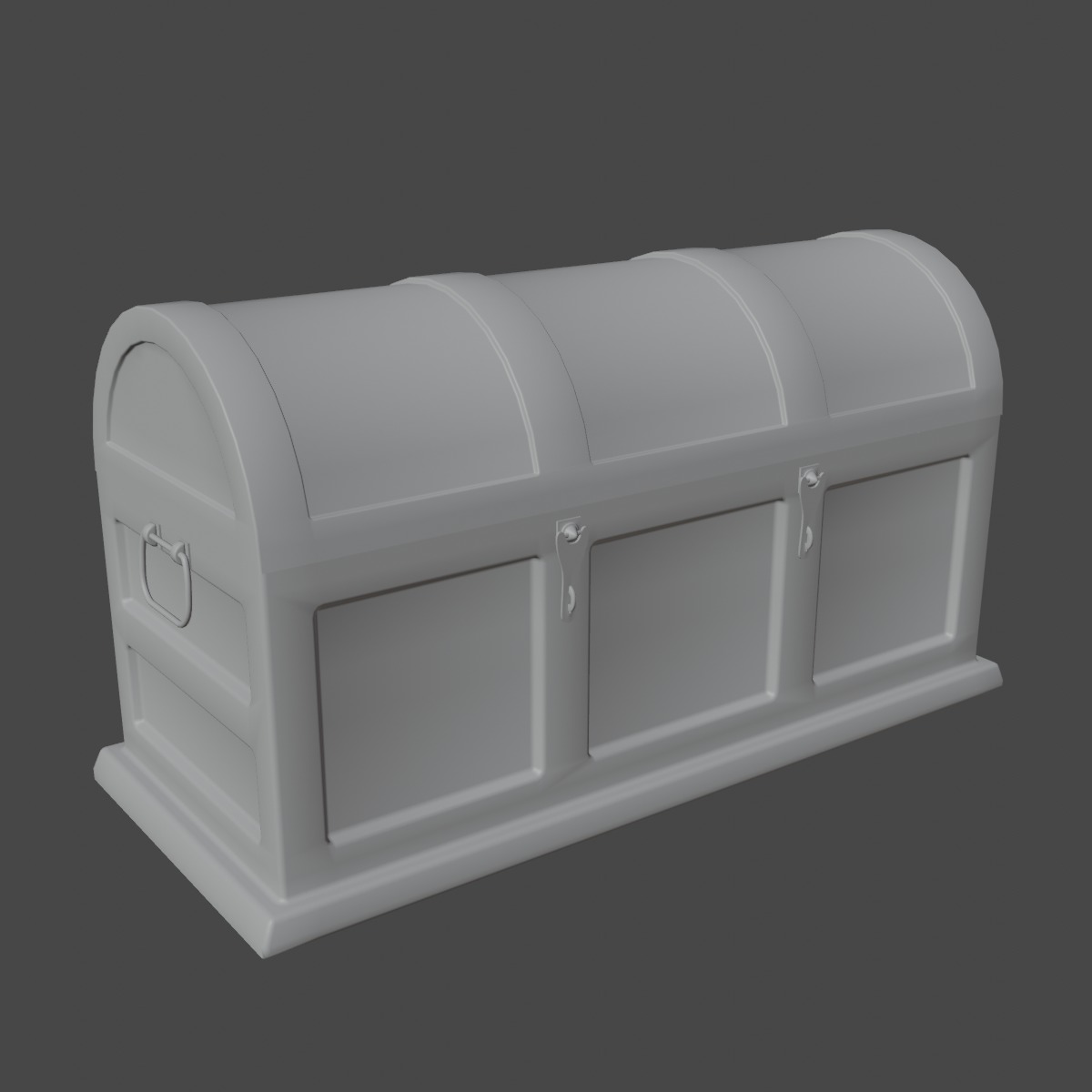 Wooden Treasure Chest 01 Low-poly 3D model_8