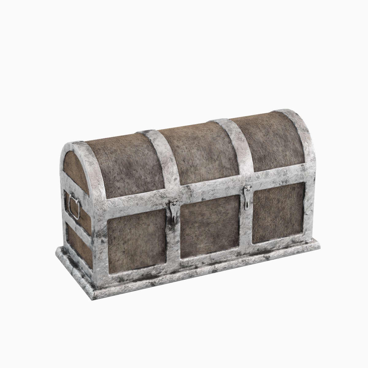 Wooden Treasure Chest 01 Low-poly 3D model_4