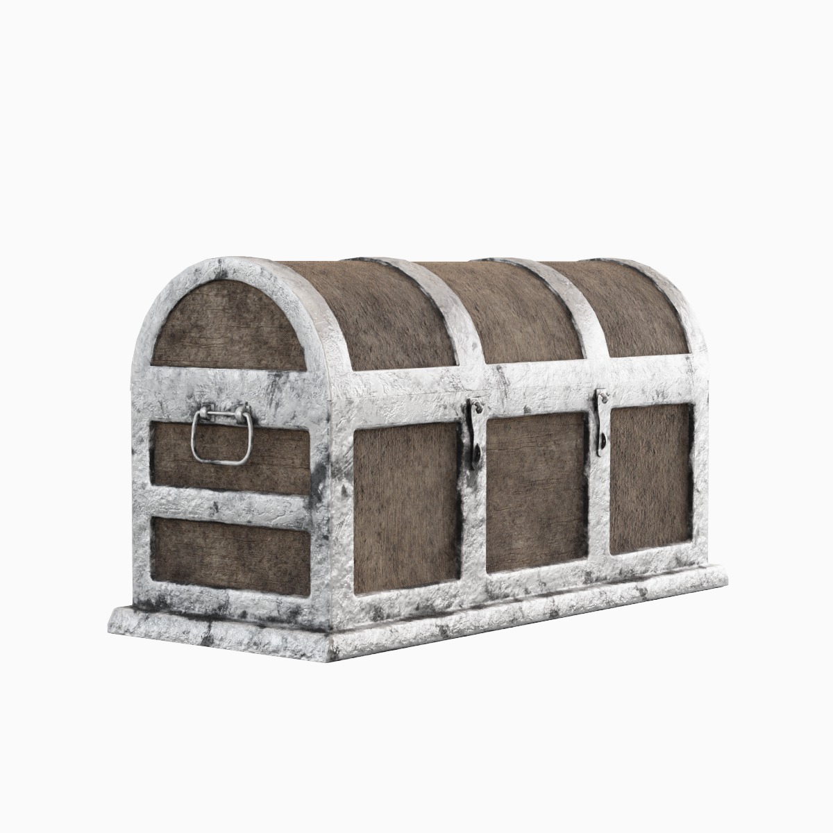 Wooden Treasure Chest 01 Low-poly 3D model_2