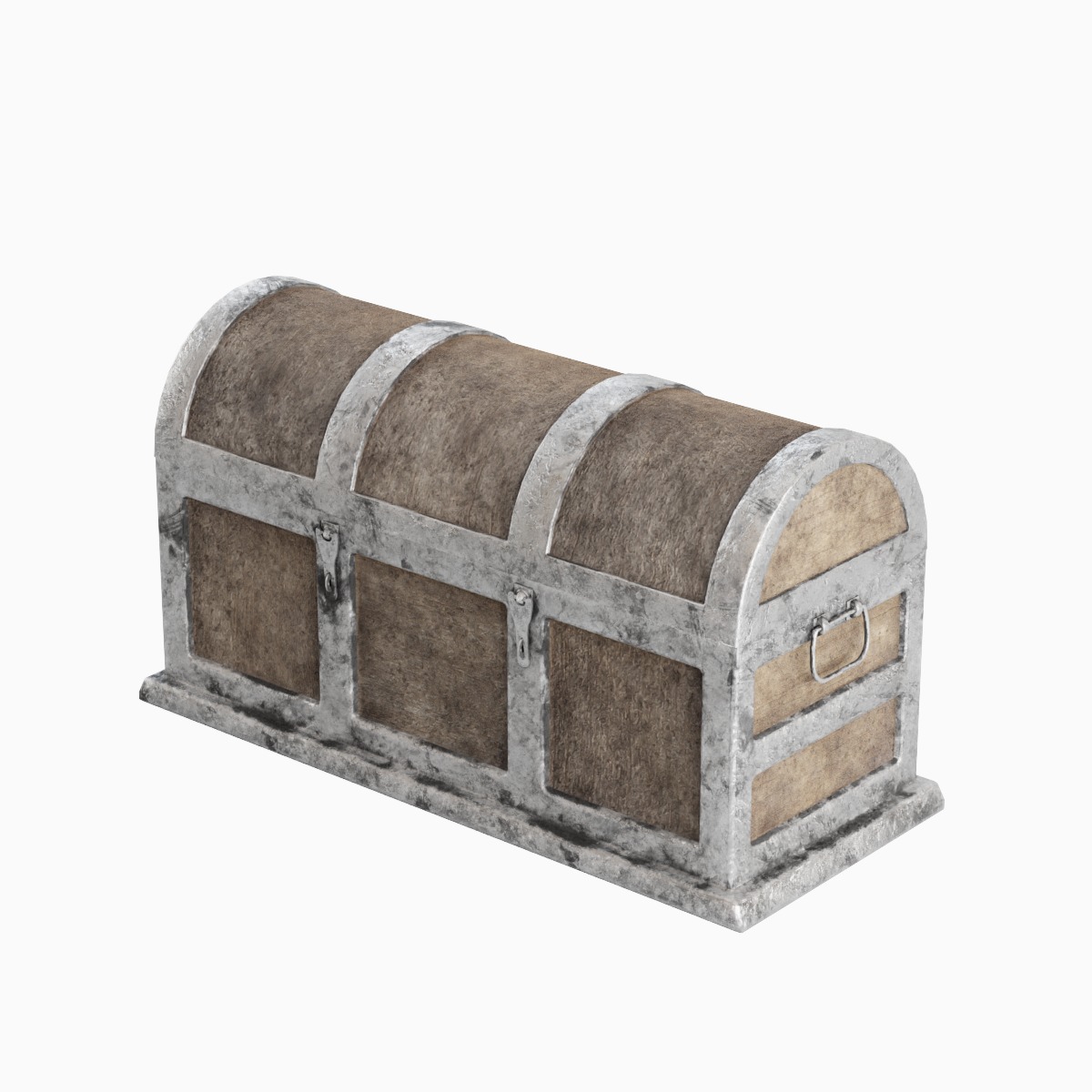 Wooden Treasure Chest 01 Low-poly 3D model_5