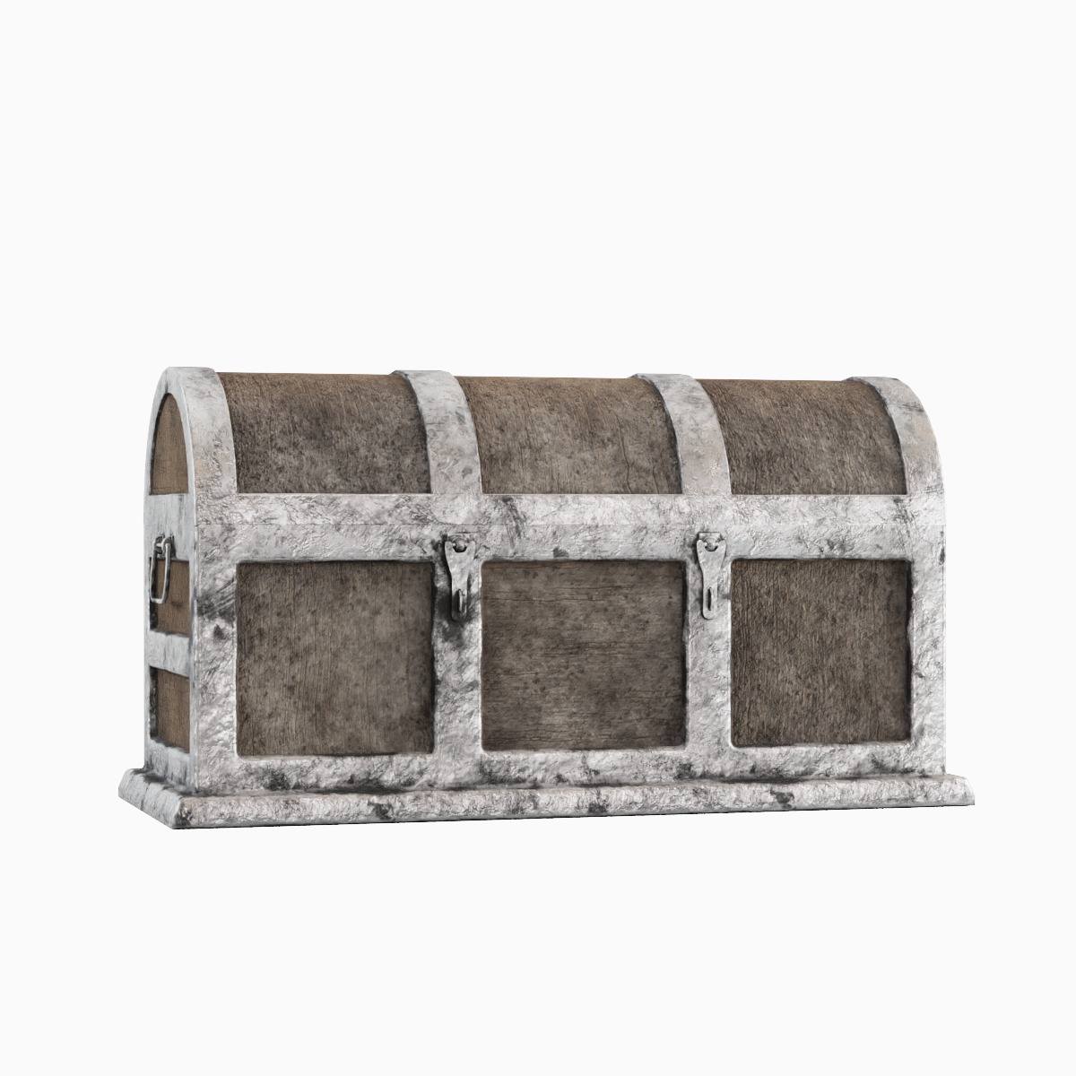 Wooden Treasure Chest 01 Low-poly 3D model_1