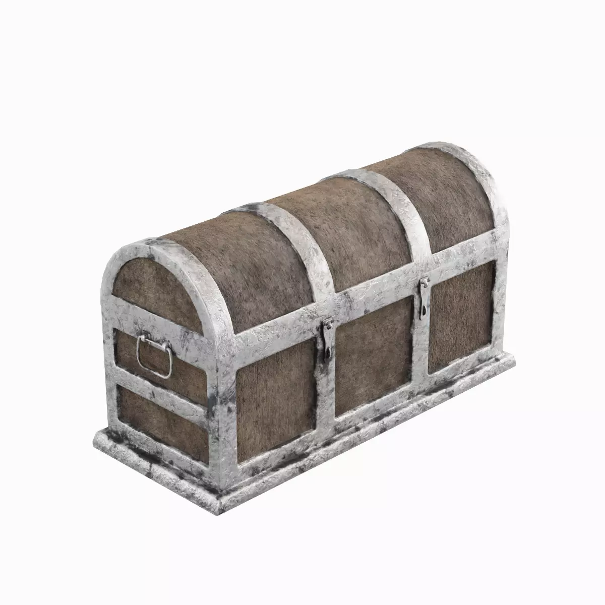 Wooden Treasure Chest 01 Low-poly 3D model_0