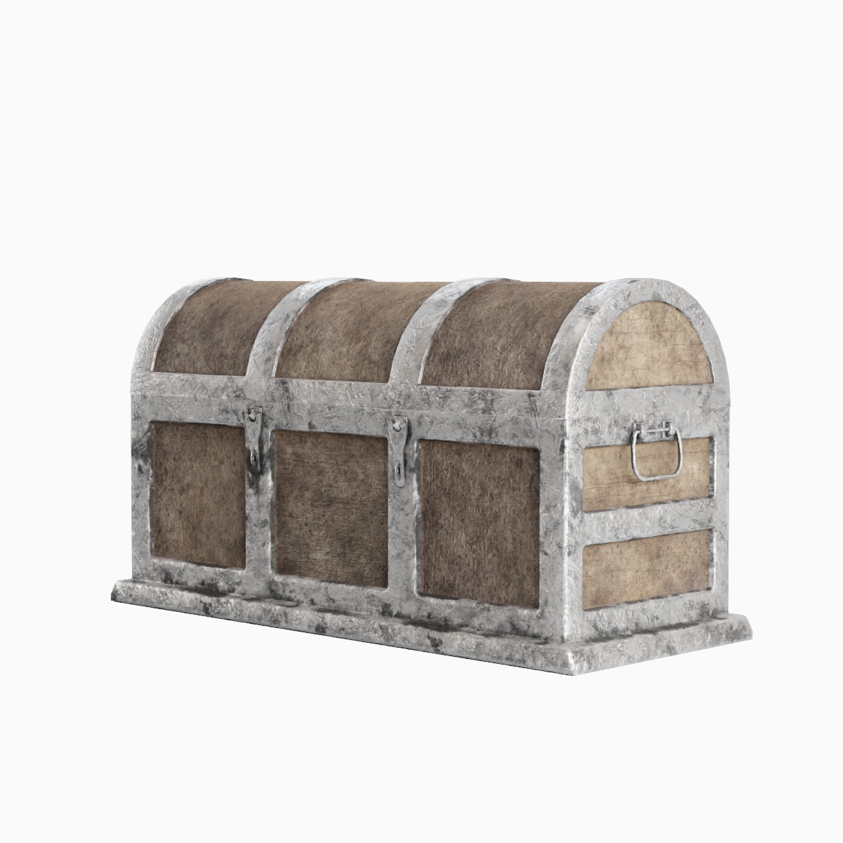 Wooden Treasure Chest 01 Low-poly 3D model_3