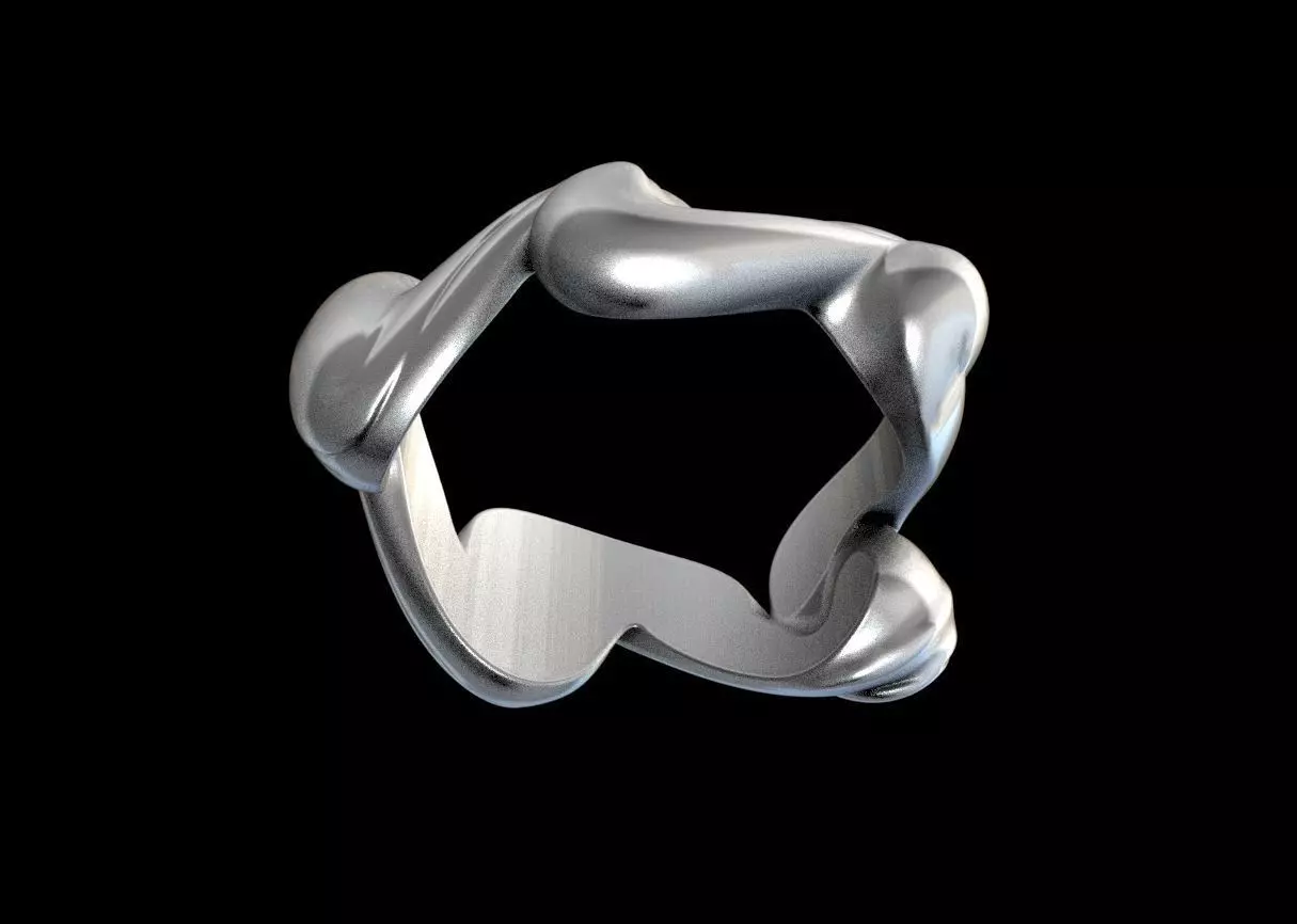 Spiral ring 3D print model