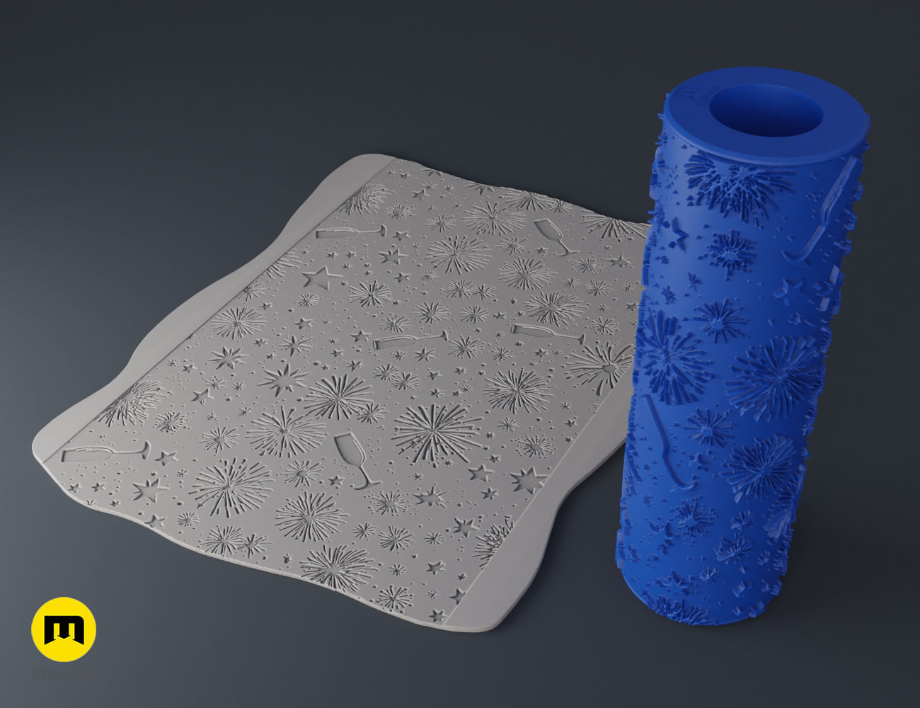 Texture Rollers - Winter 3D print model_28