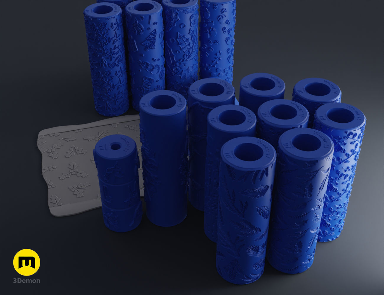 Texture Rollers - Winter 3D print model_2