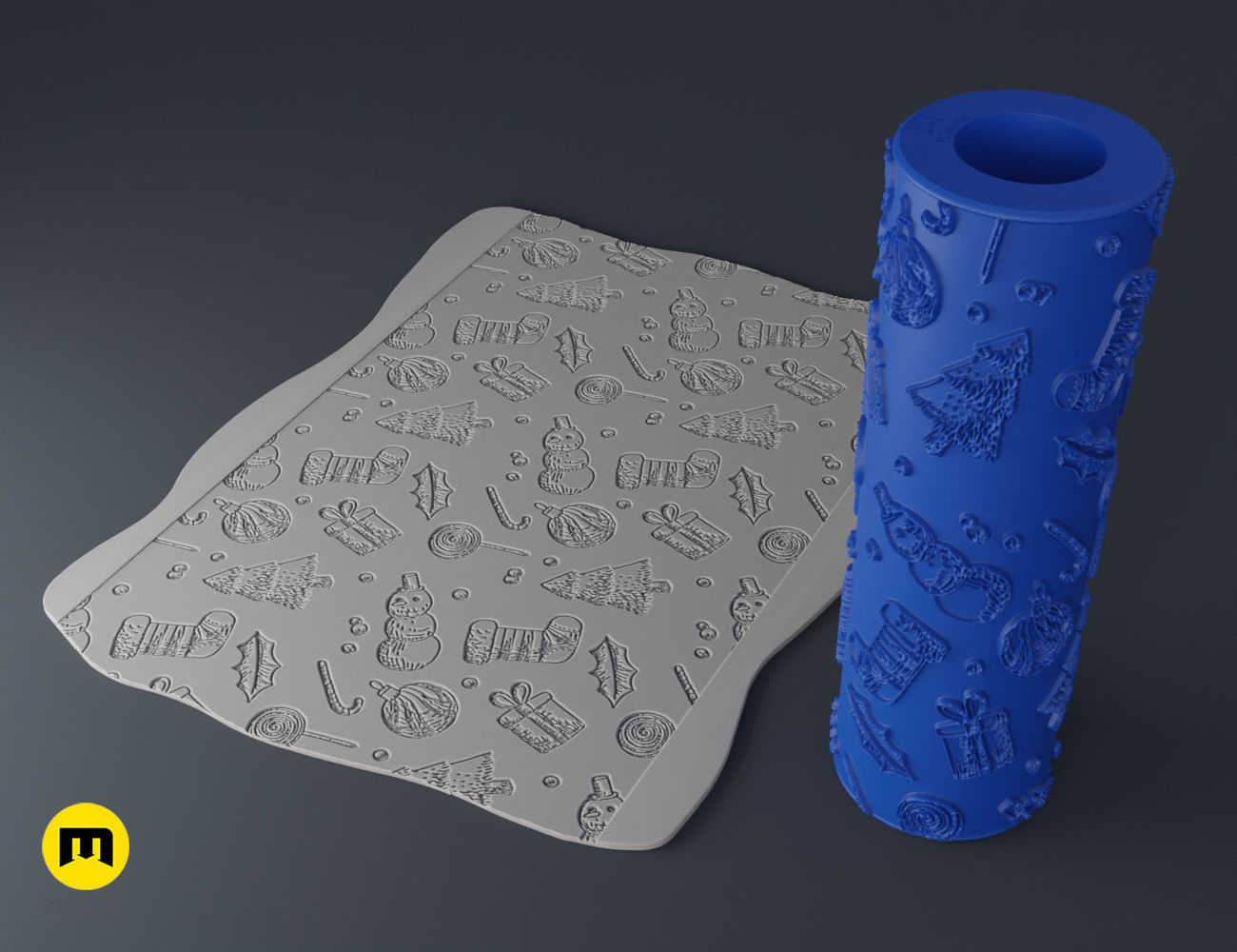 Texture Rollers - Winter 3D print model_15