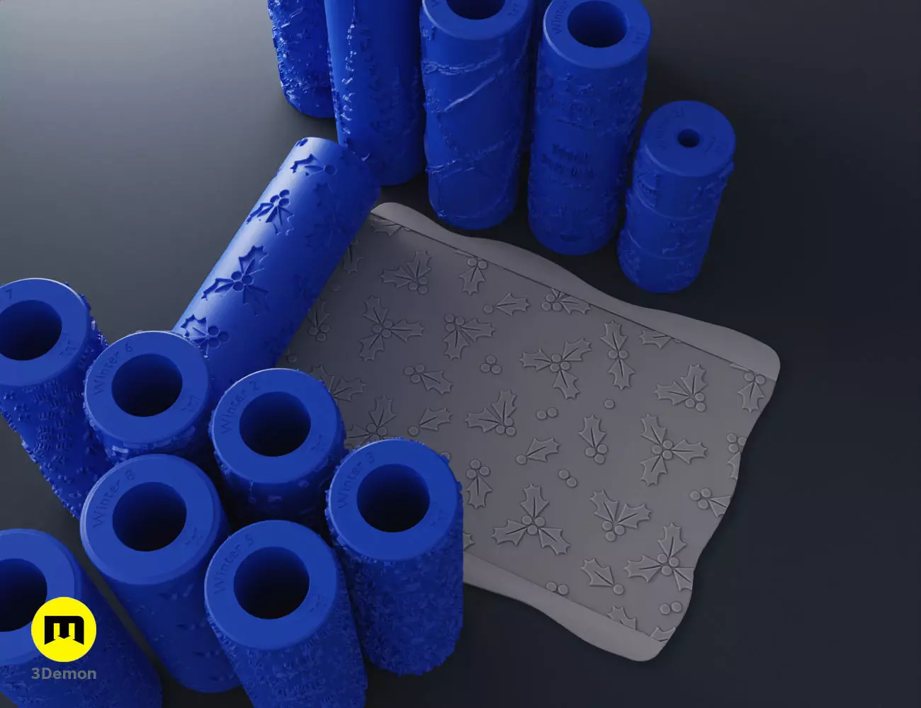 Texture Rollers - Winter 3D print model_0