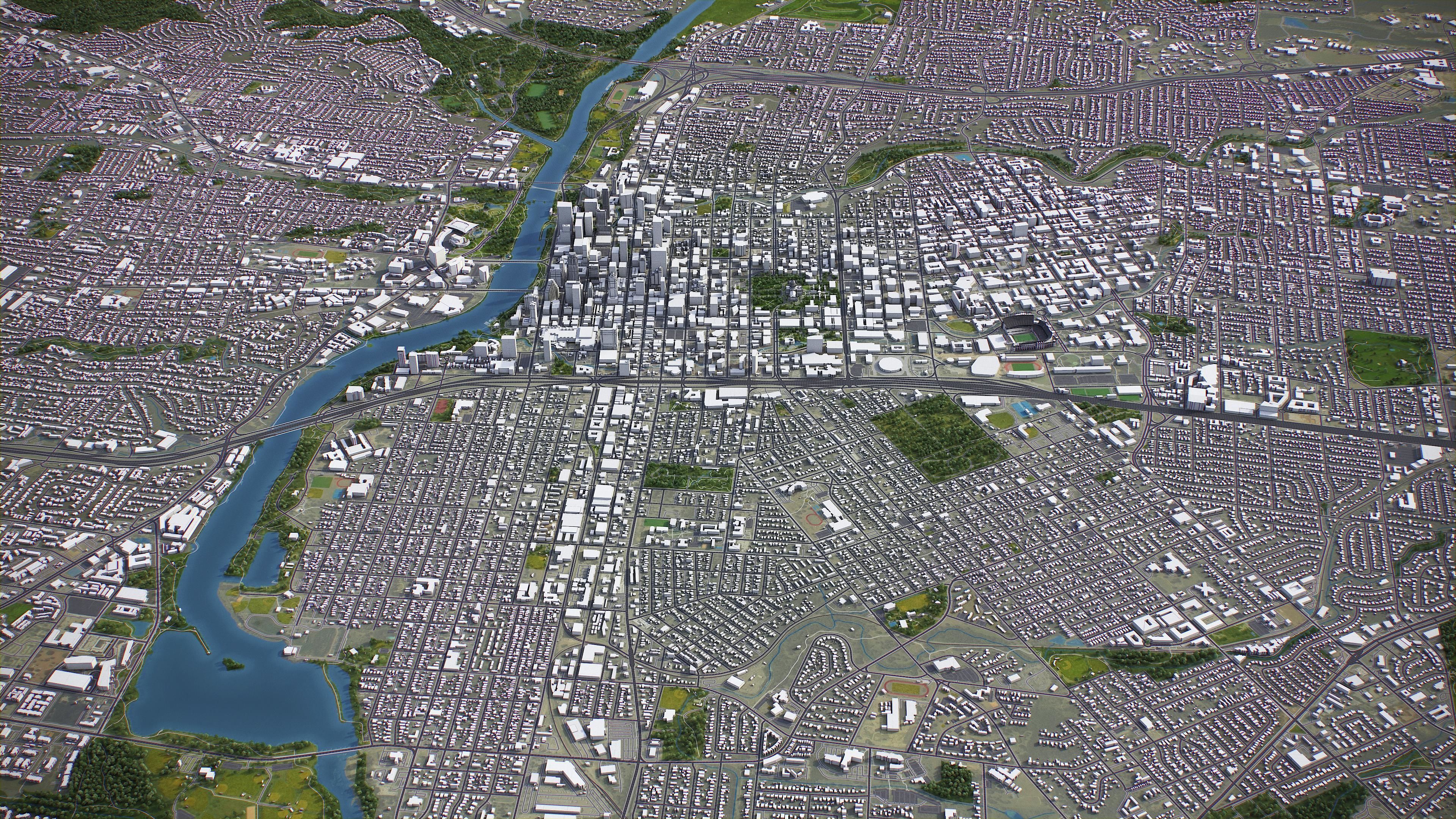 Austin - City 3D Model Low-poly 3D model_15