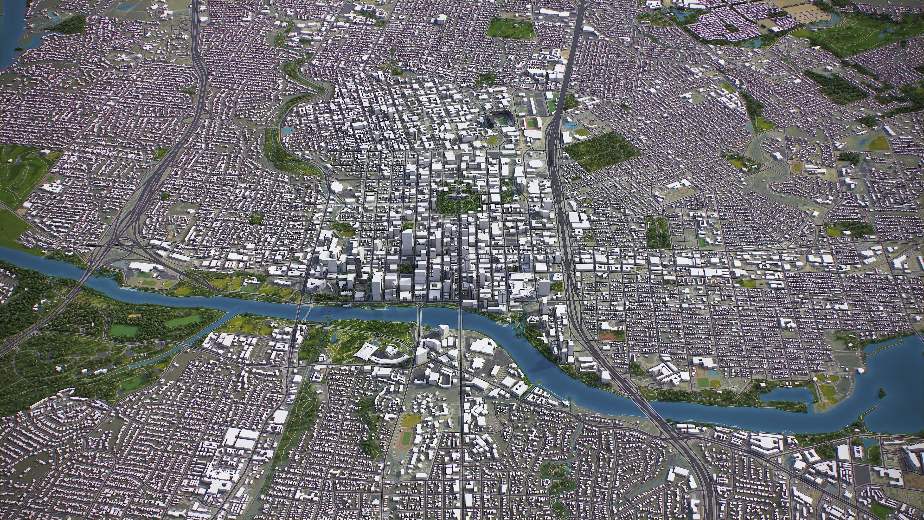 Austin - City 3D Model Low-poly 3D model_14