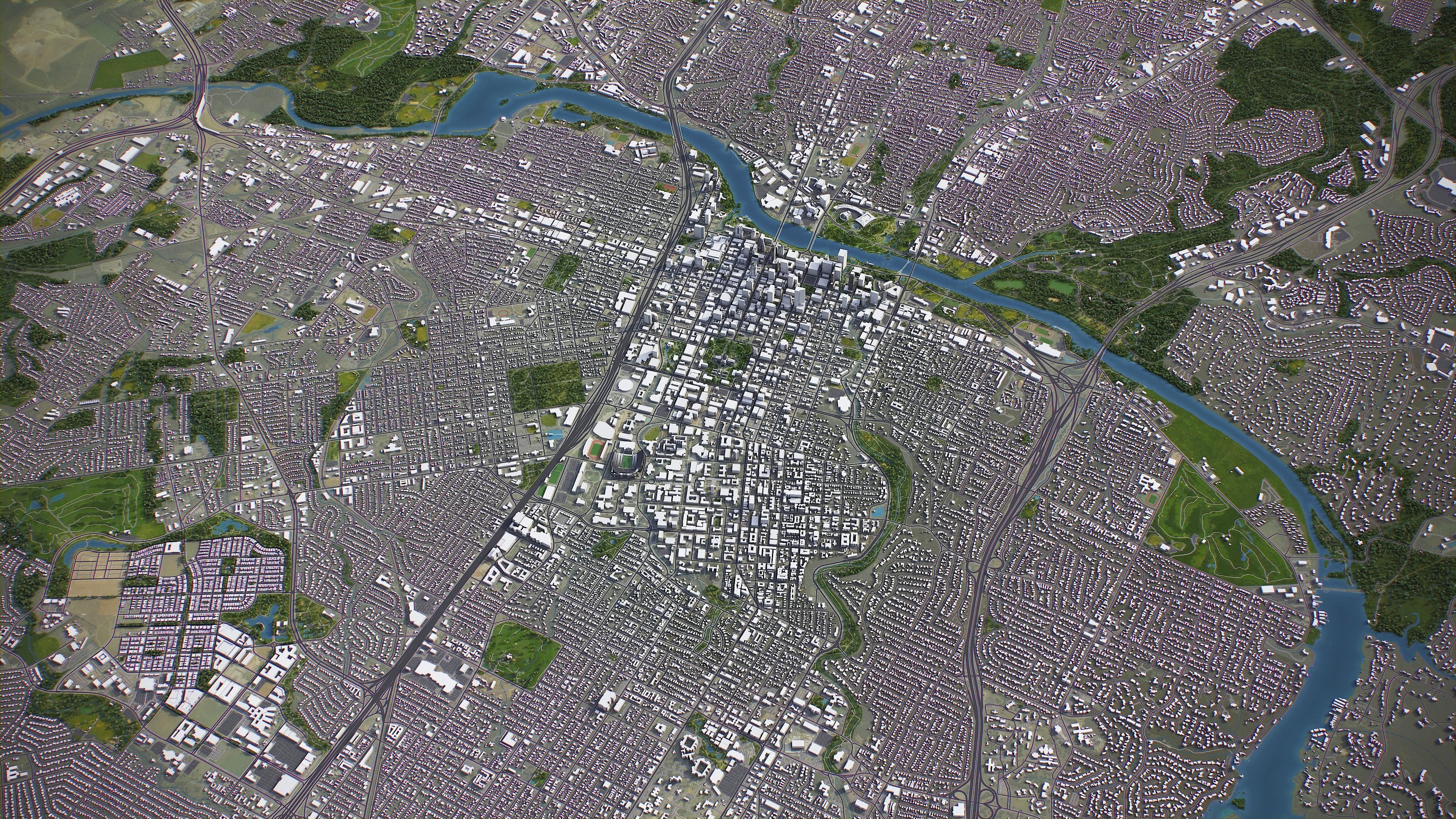 Austin - City 3D Model Low-poly 3D model_13