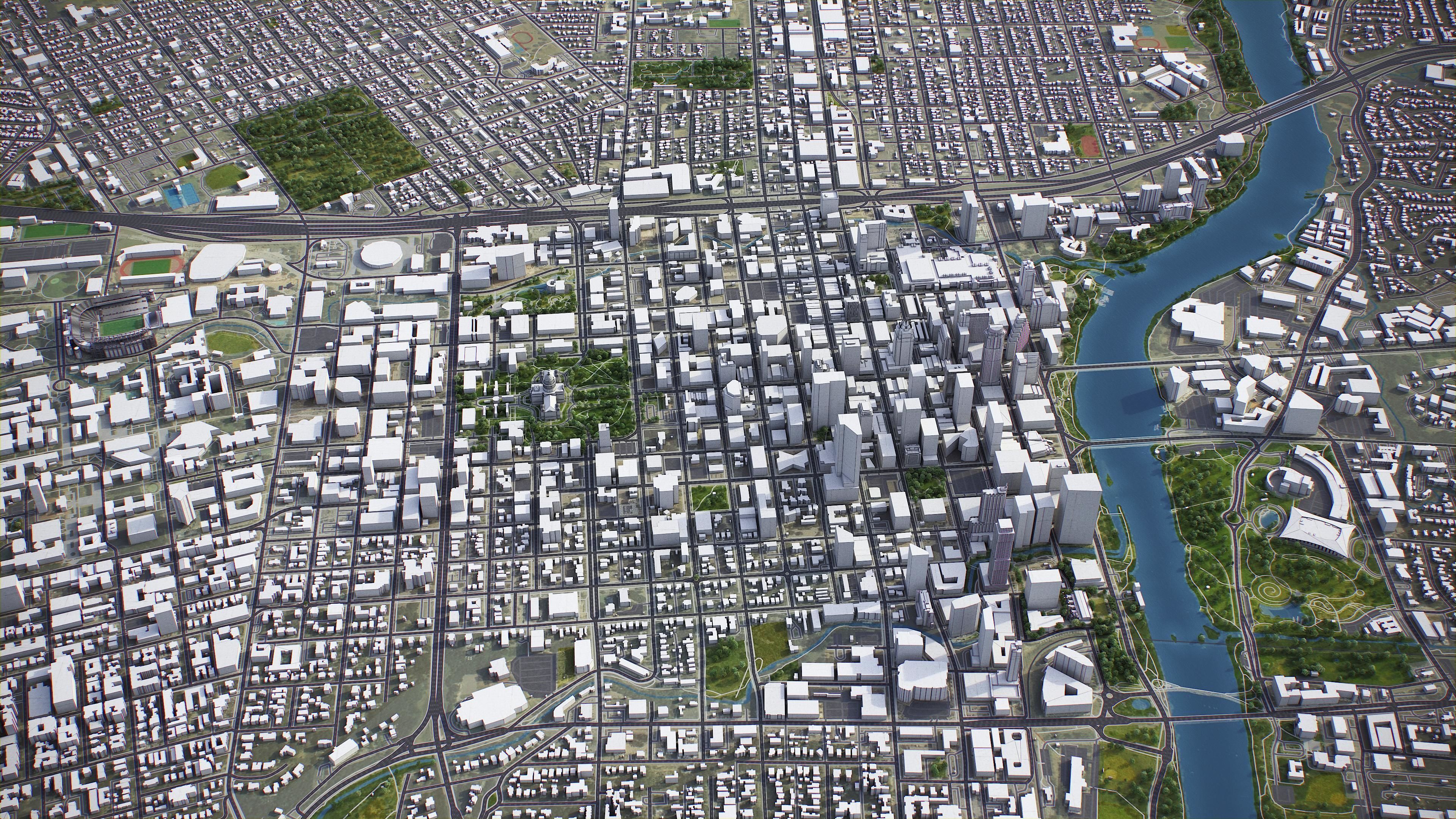Austin - City 3D Model Low-poly 3D model_3