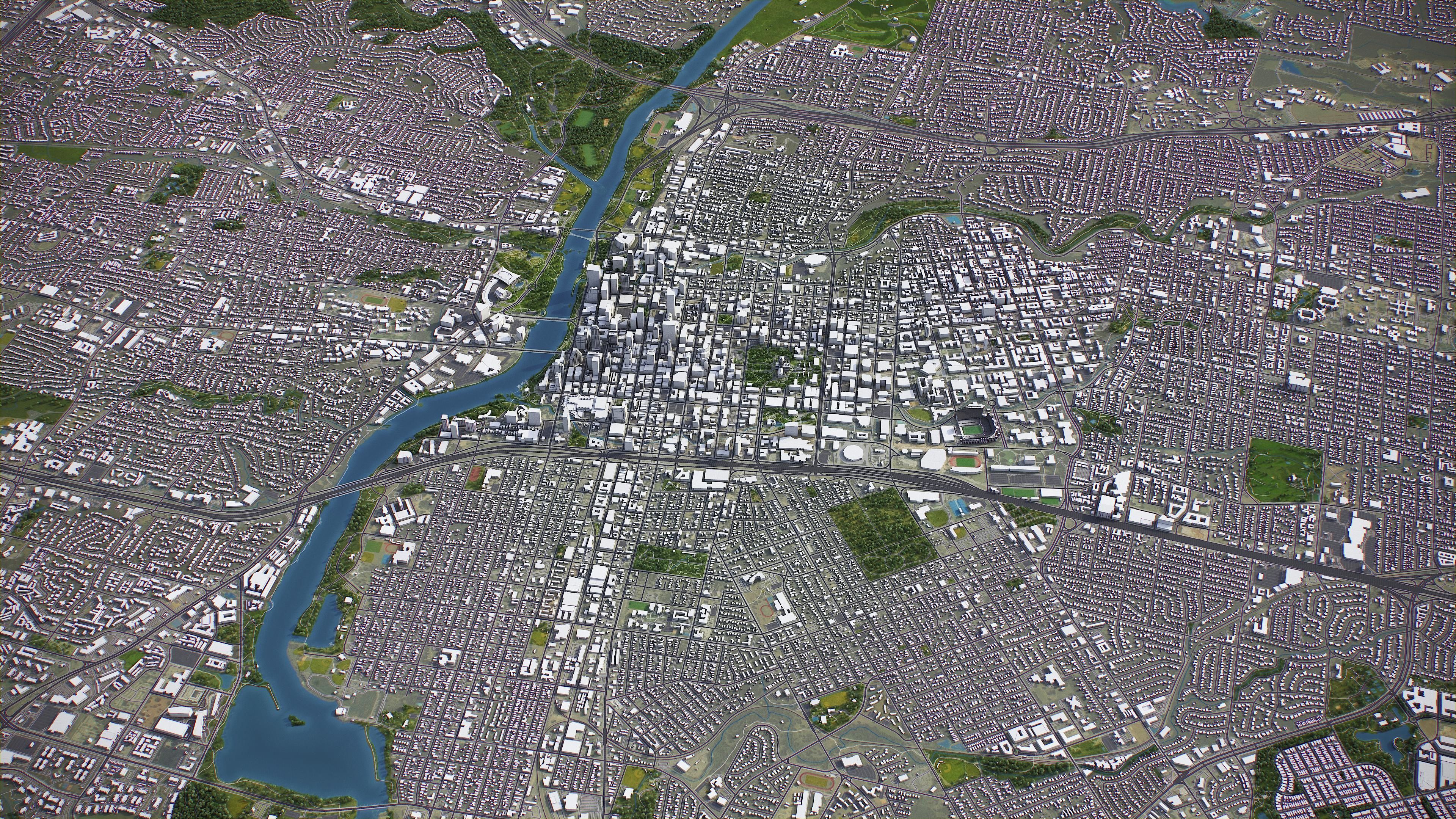 Austin - City 3D Model Low-poly 3D model_12