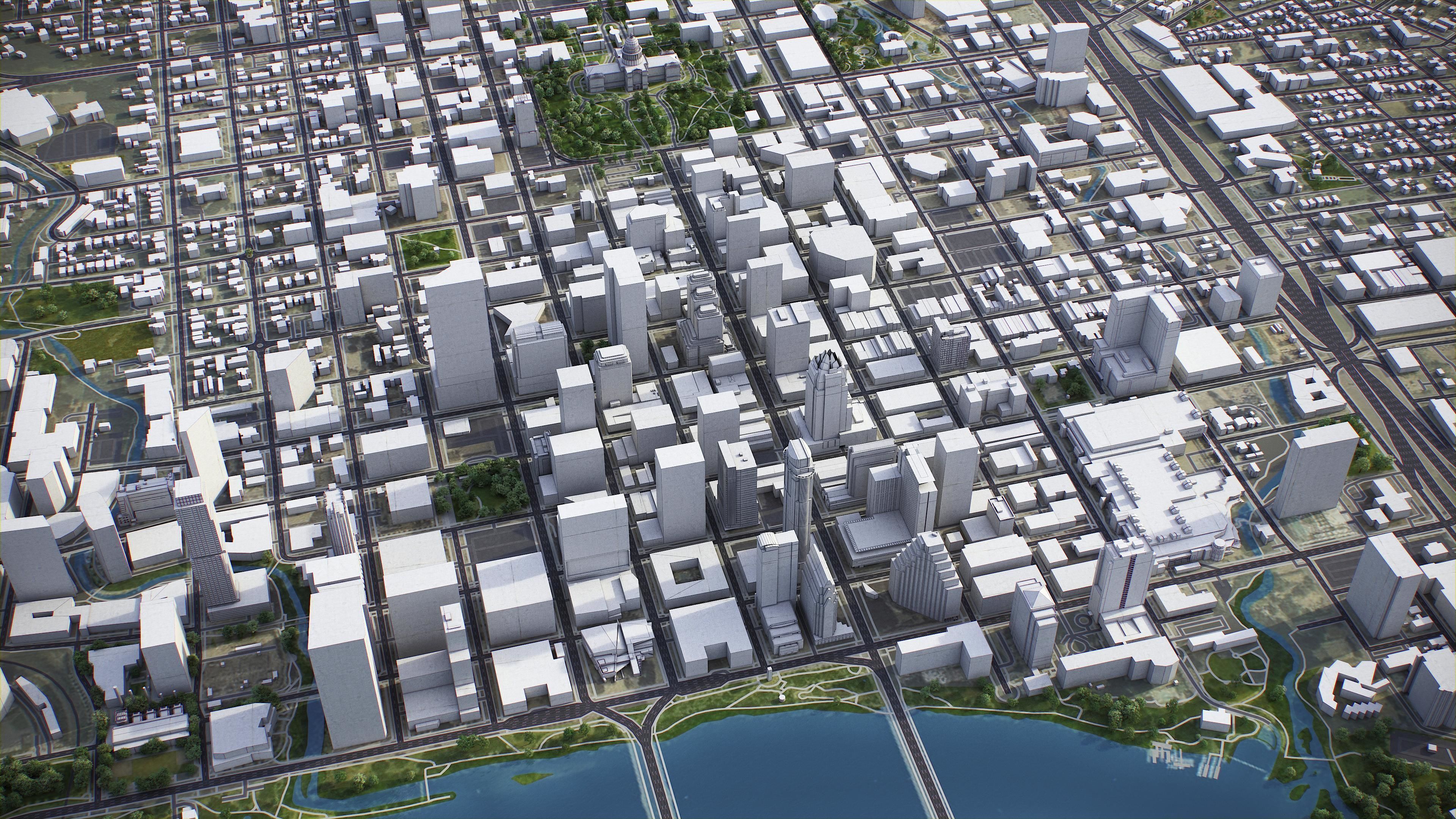 Austin - City 3D Model Low-poly 3D model_5