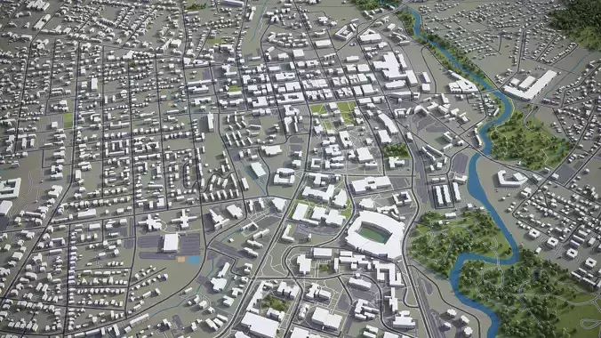 Athens - Georgia - City 3D Model