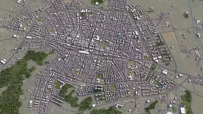 Asan - City 3D Model