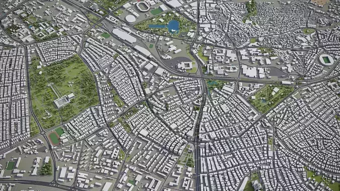 Ankara - City 3D Model Low-poly 3D model