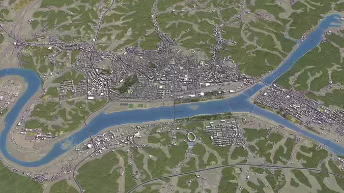 Andong - City 3D Model