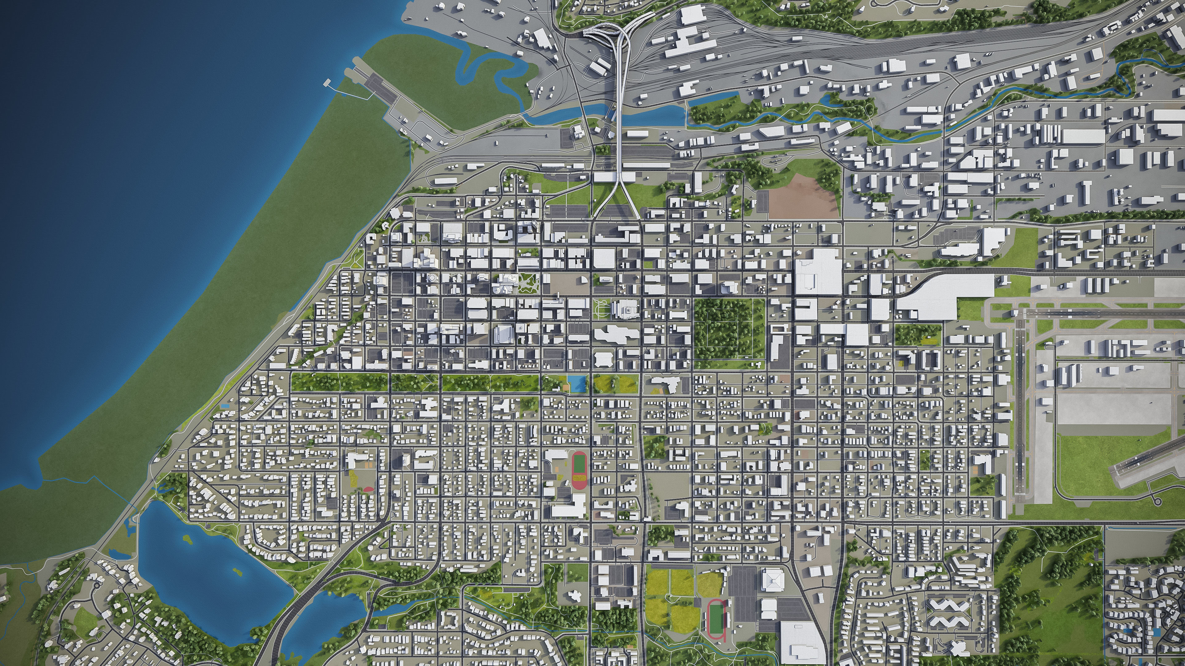 Anchorage - City 3D Model Low-poly 3D model_7