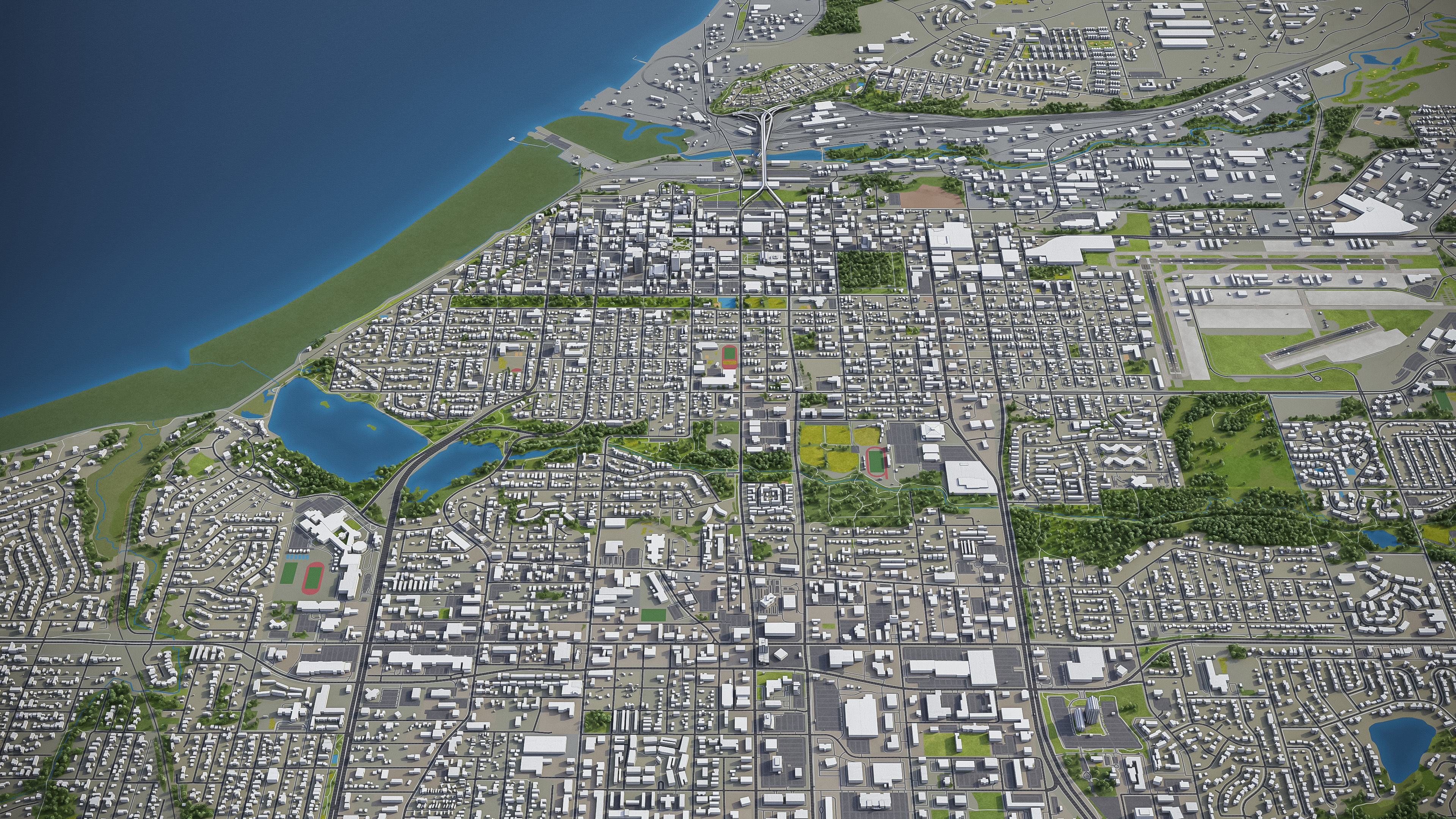 Anchorage - City 3D Model Low-poly 3D model_11