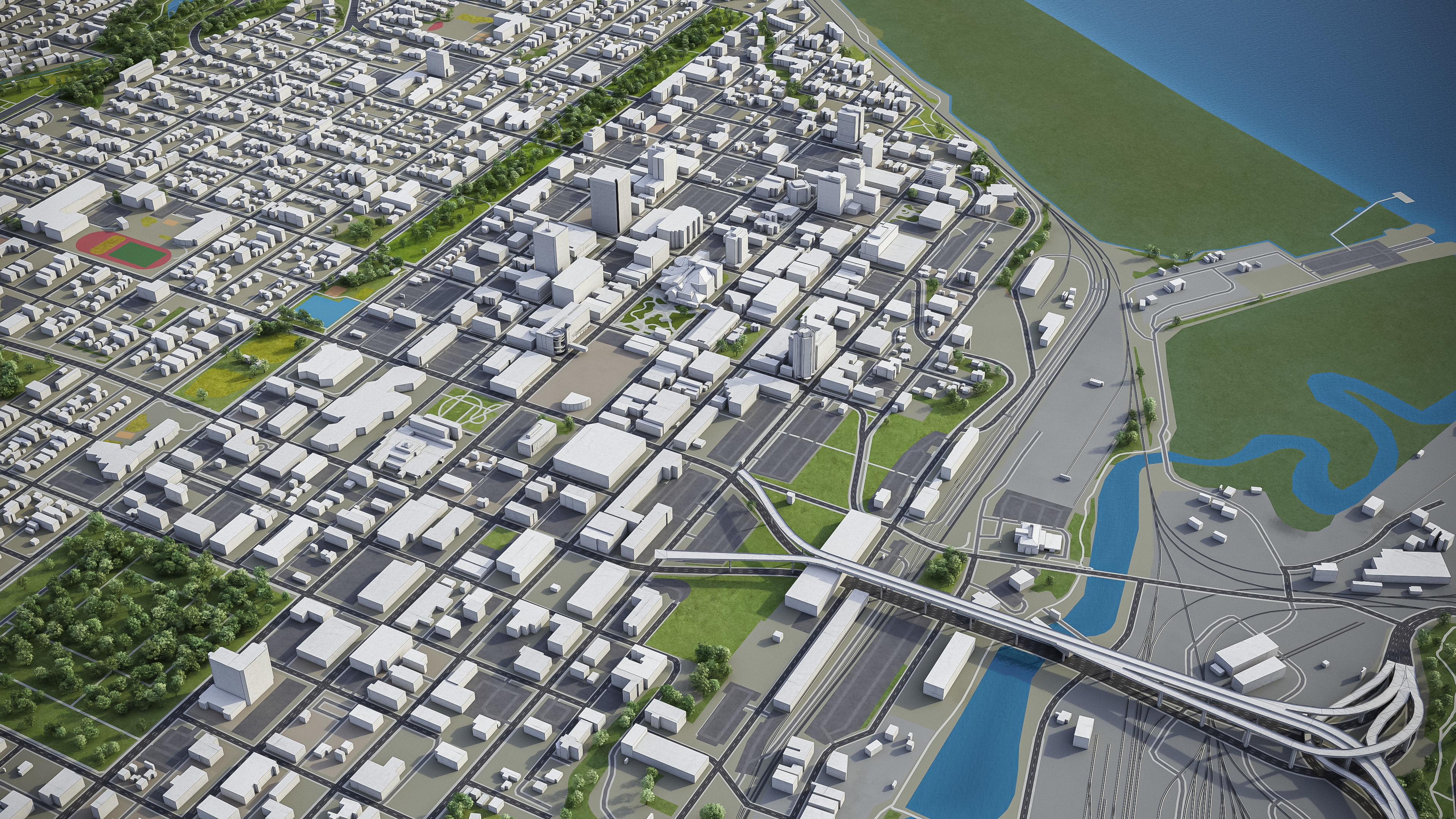 Anchorage - City 3D Model Low-poly 3D model_4