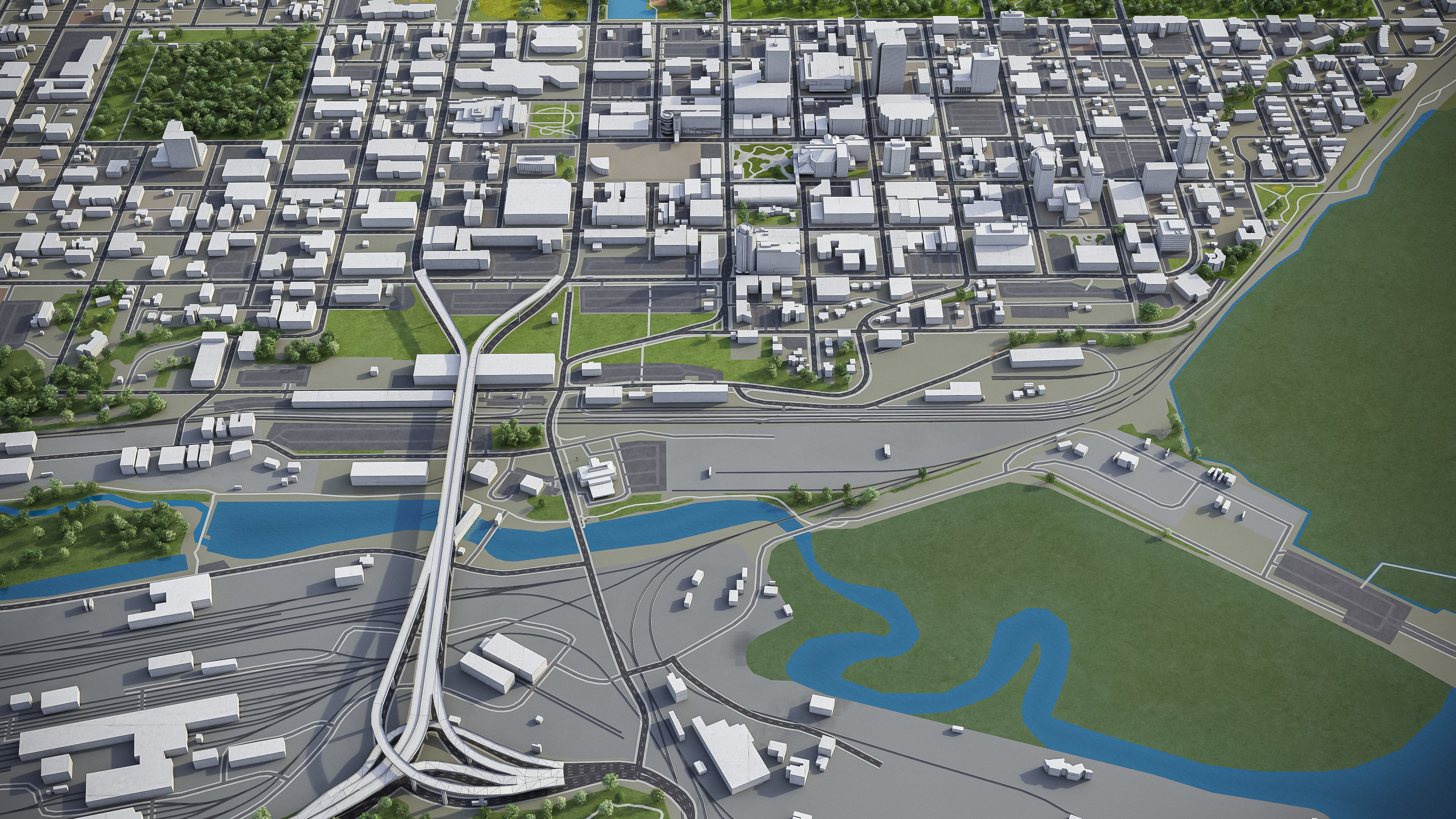 Anchorage - City 3D Model Low-poly 3D model_2