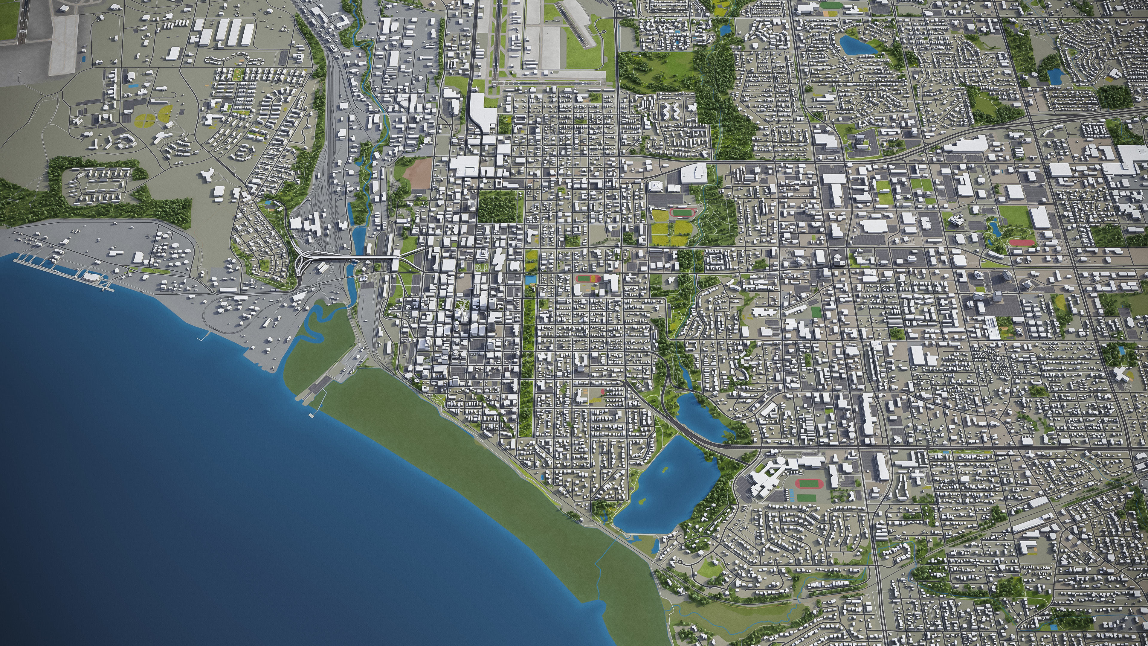 Anchorage - City 3D Model Low-poly 3D model_12