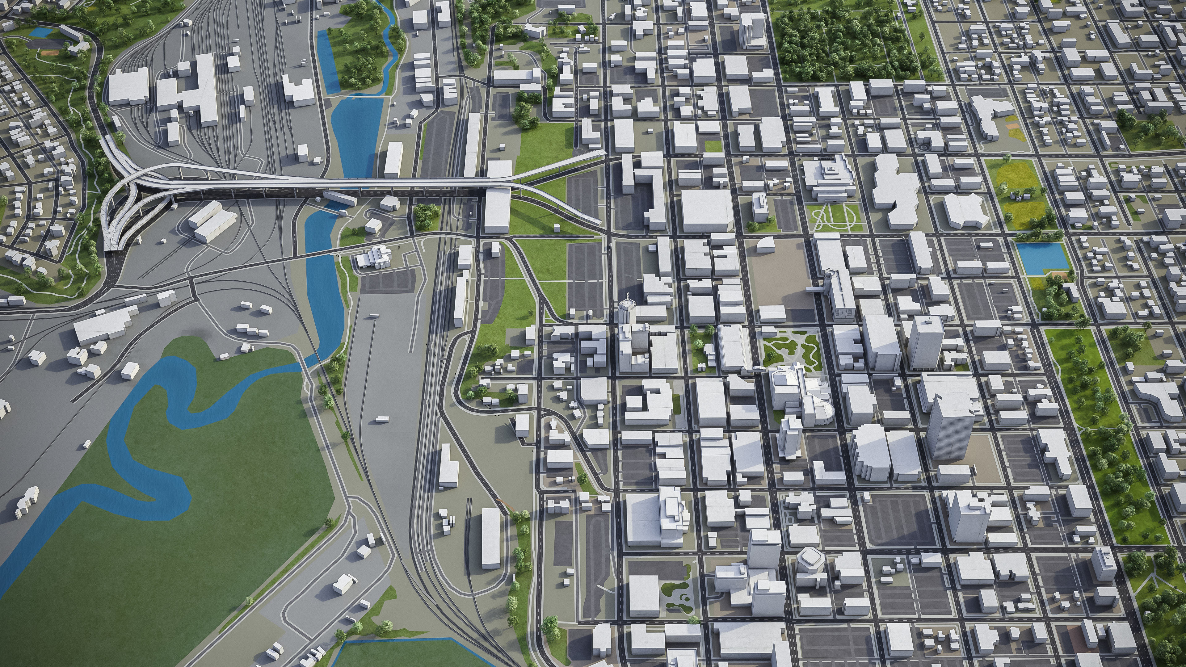 Anchorage - City 3D Model Low-poly 3D model_1