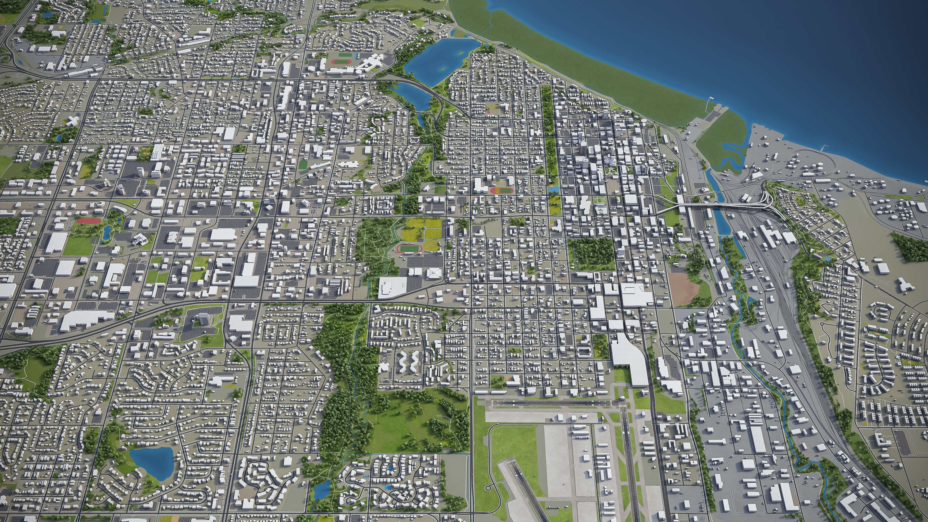 Anchorage - City 3D Model Low-poly 3D model_14