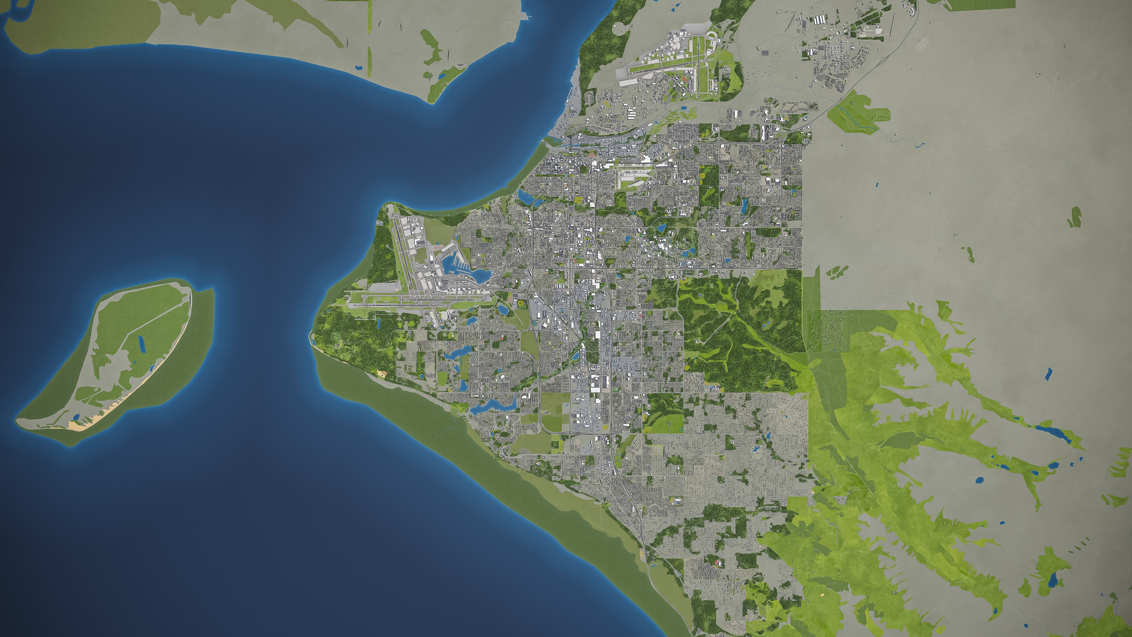 Anchorage - City 3D Model Low-poly 3D model_10