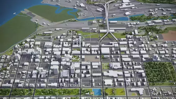Anchorage - City 3D Model