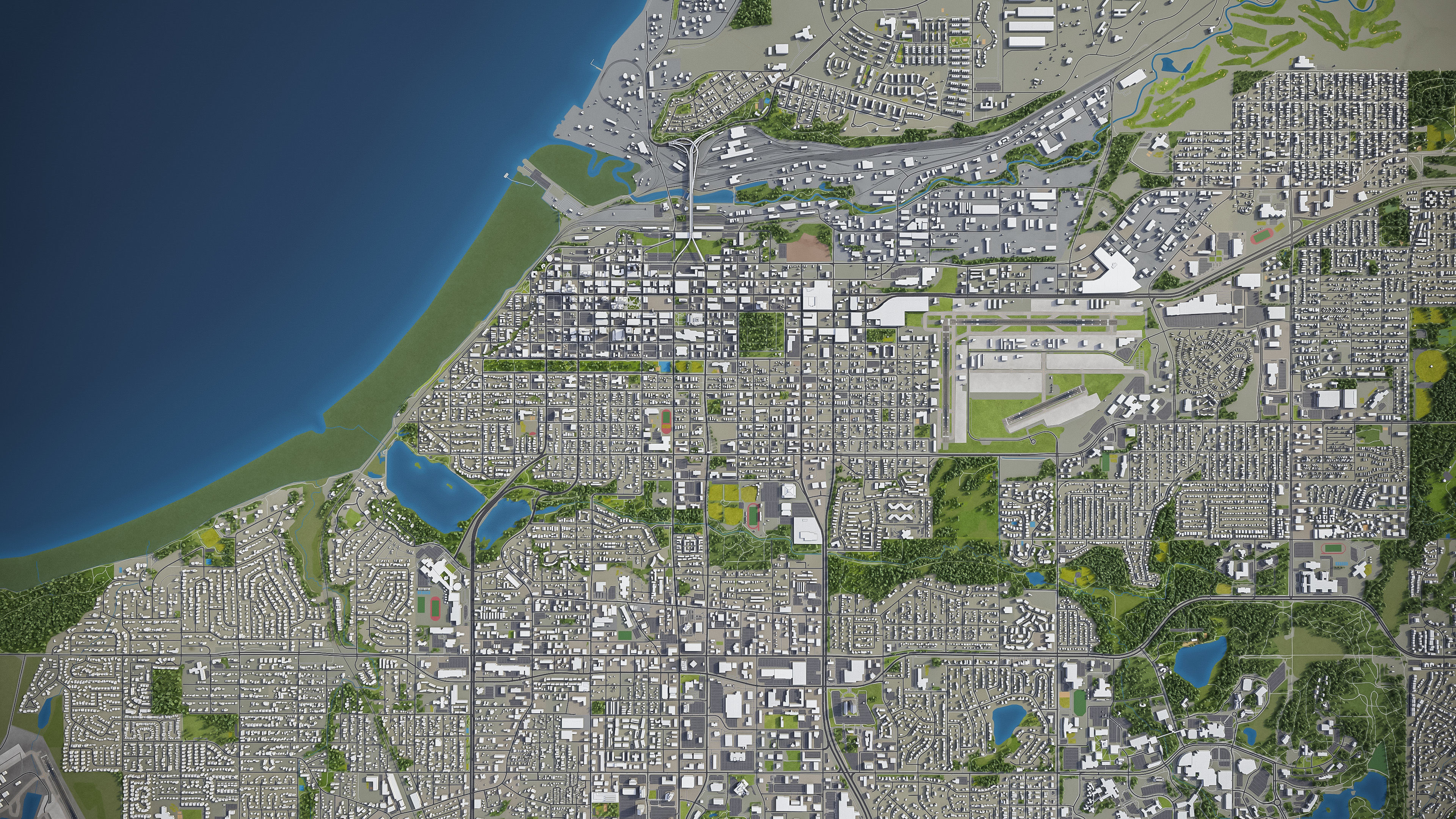 Anchorage - City 3D Model Low-poly 3D model_8