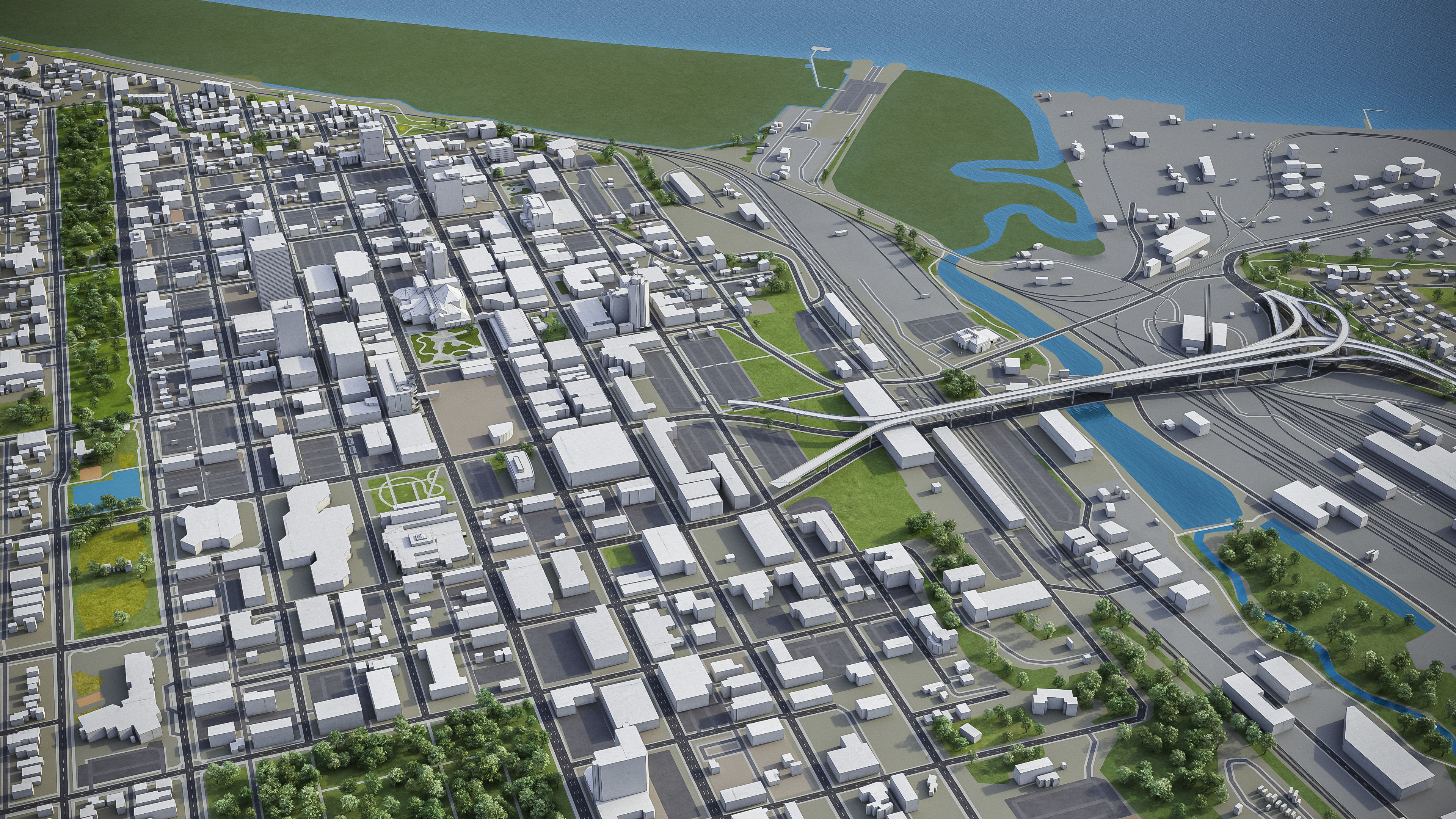 Anchorage - City 3D Model Low-poly 3D model_3