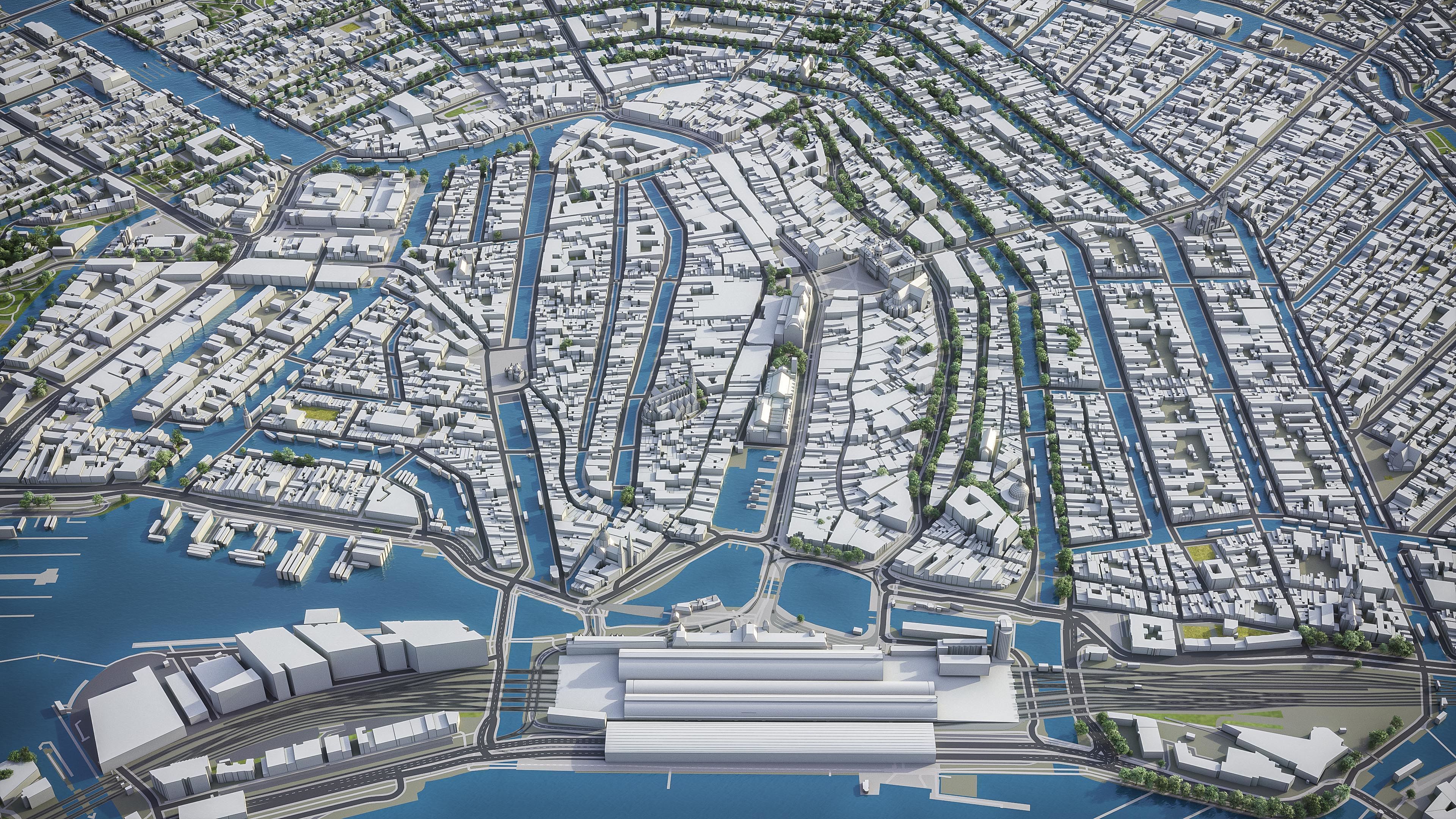 Amsterdam - City 3D Model Low-poly 3D model_4
