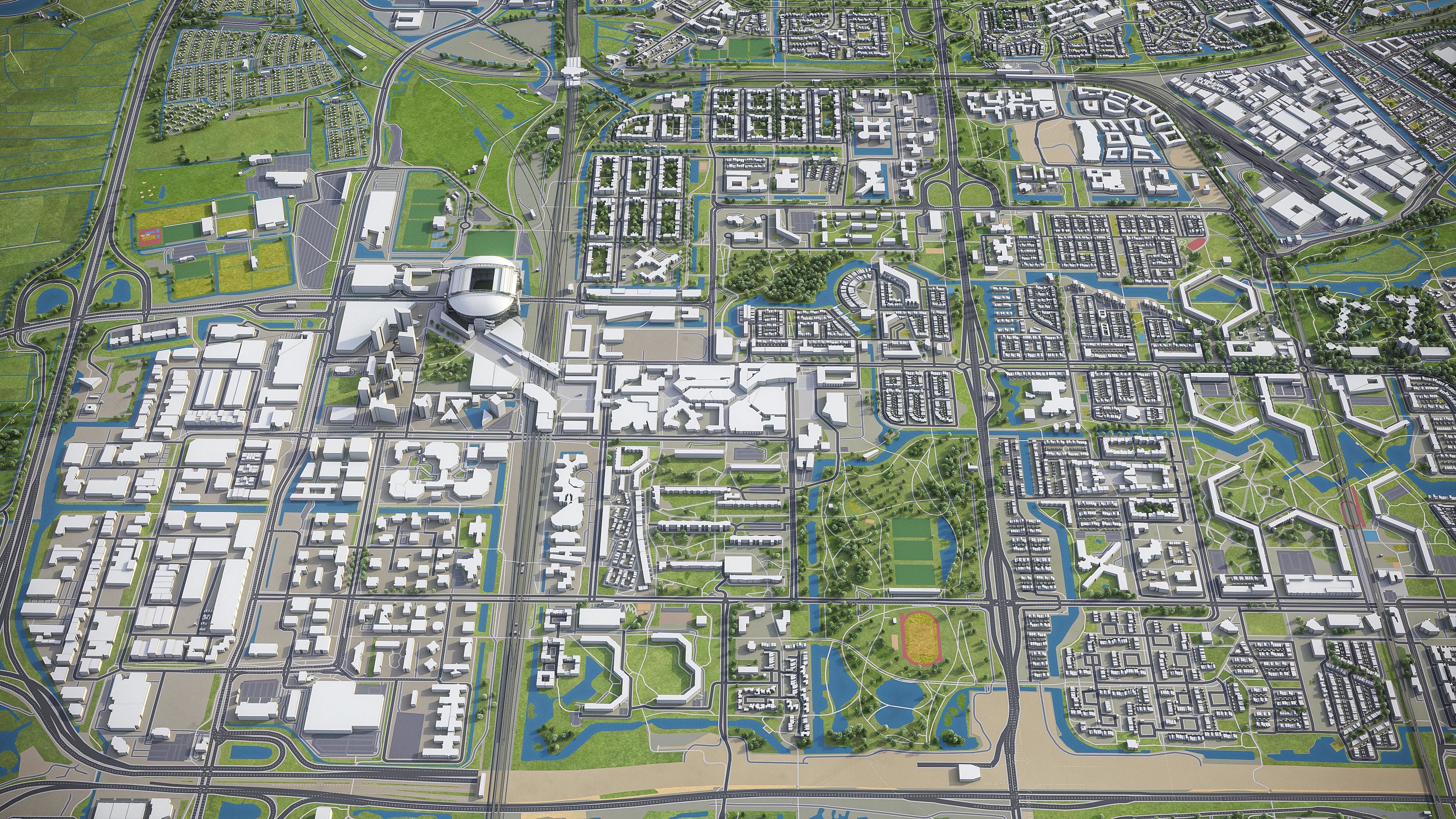 Amsterdam - City 3D Model Low-poly 3D model_13