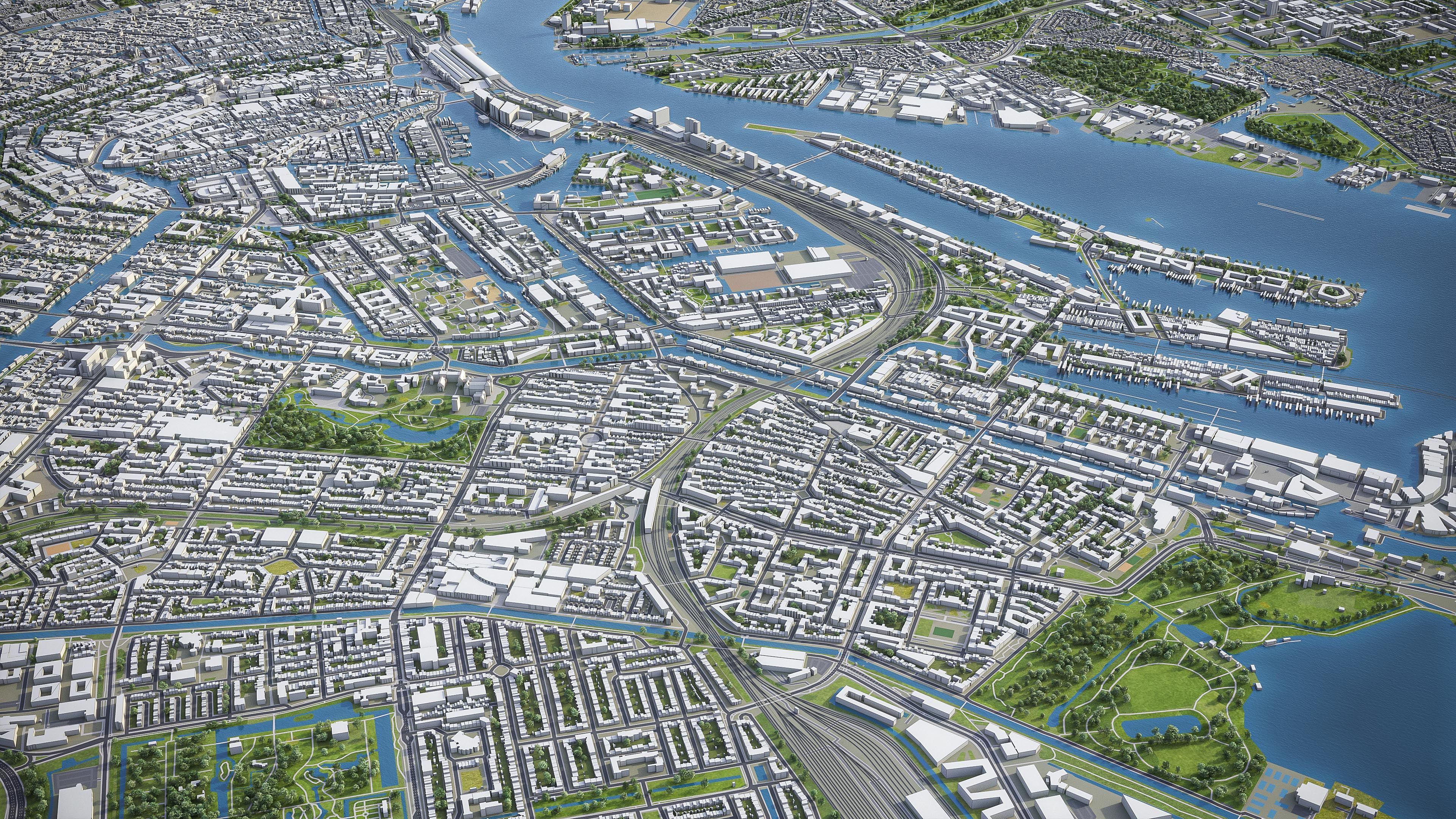 Amsterdam - City 3D Model Low-poly 3D model_24