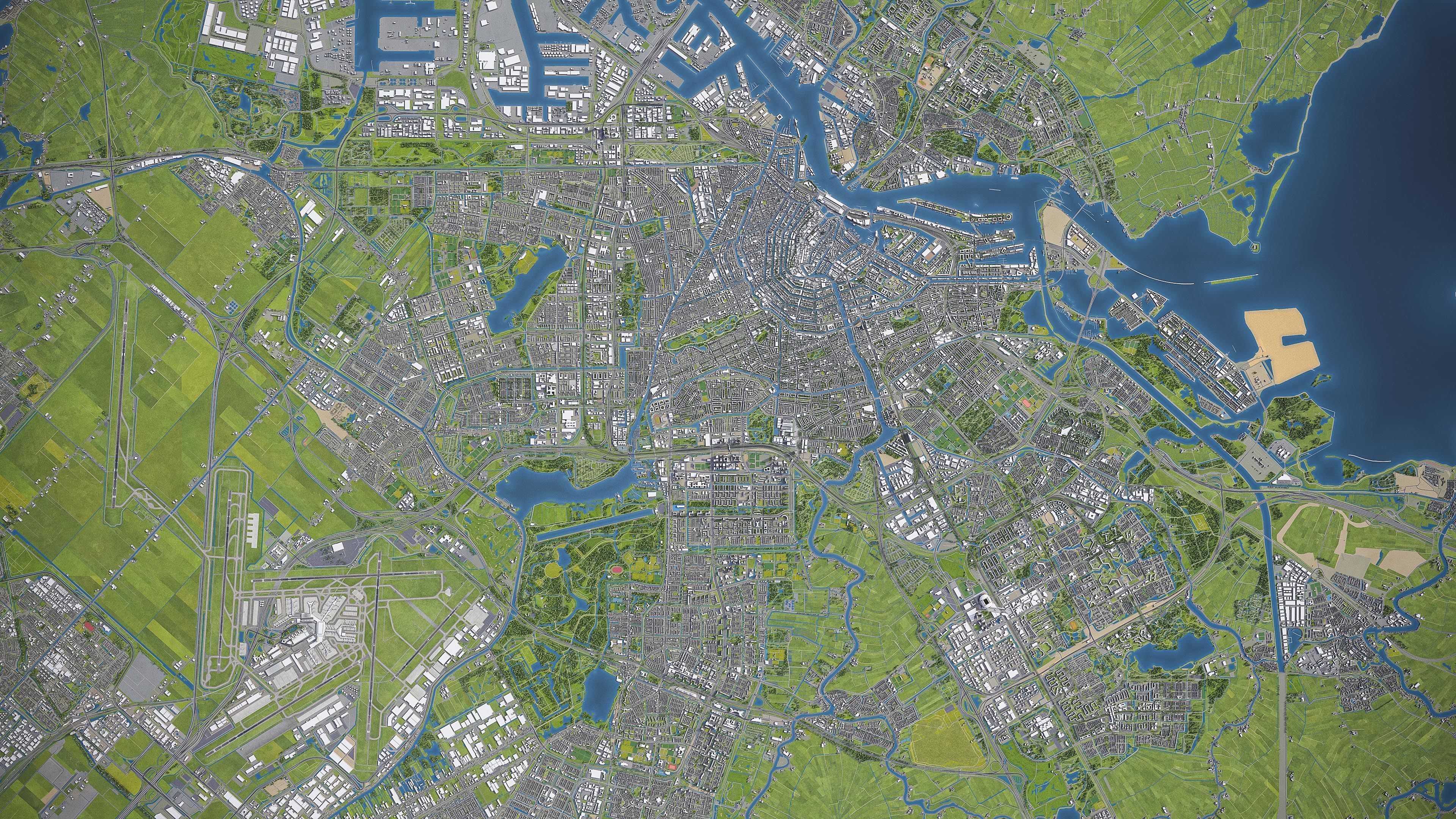 Amsterdam - City 3D Model Low-poly 3D model_17