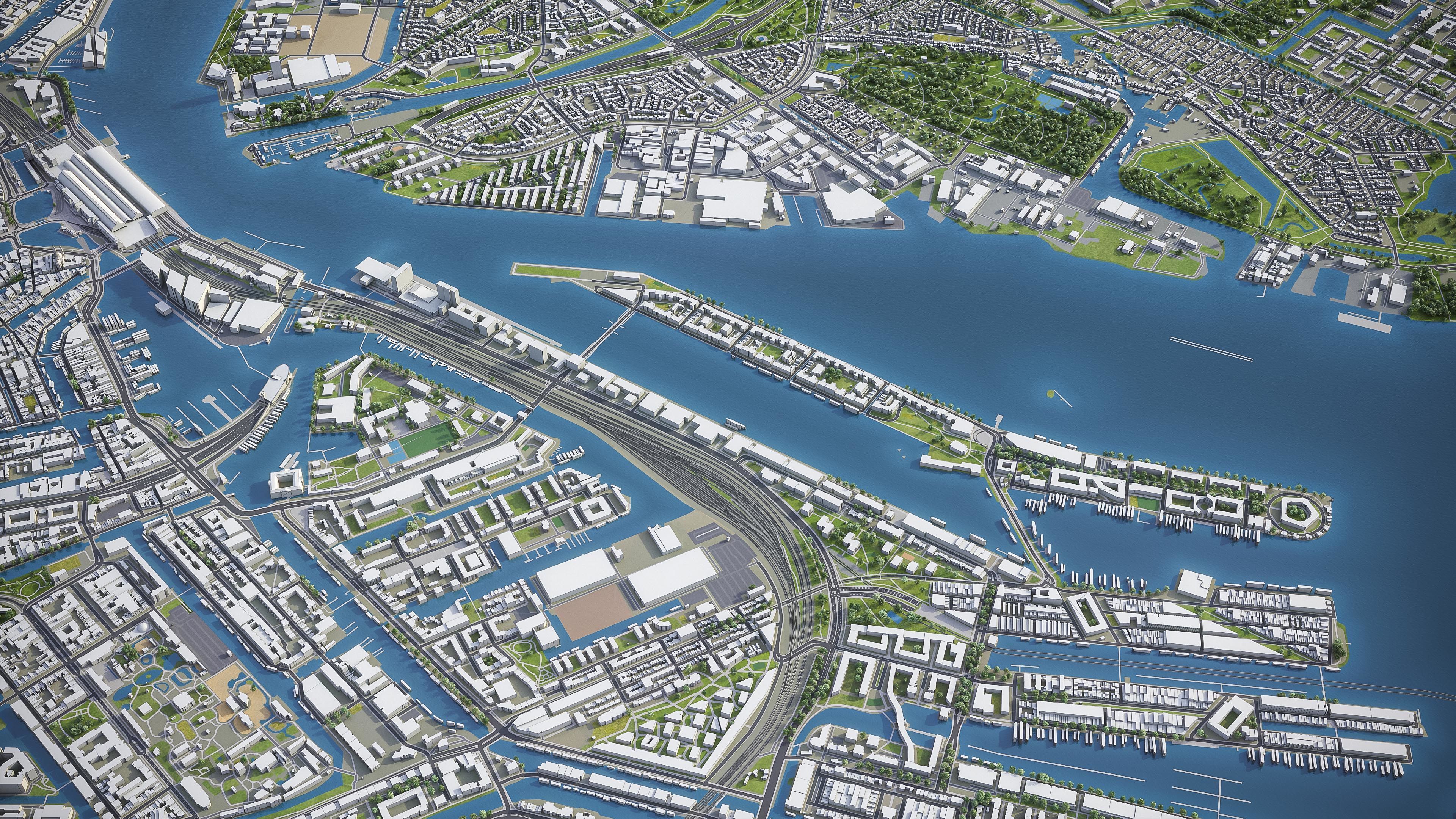 Amsterdam - City 3D Model Low-poly 3D model_9