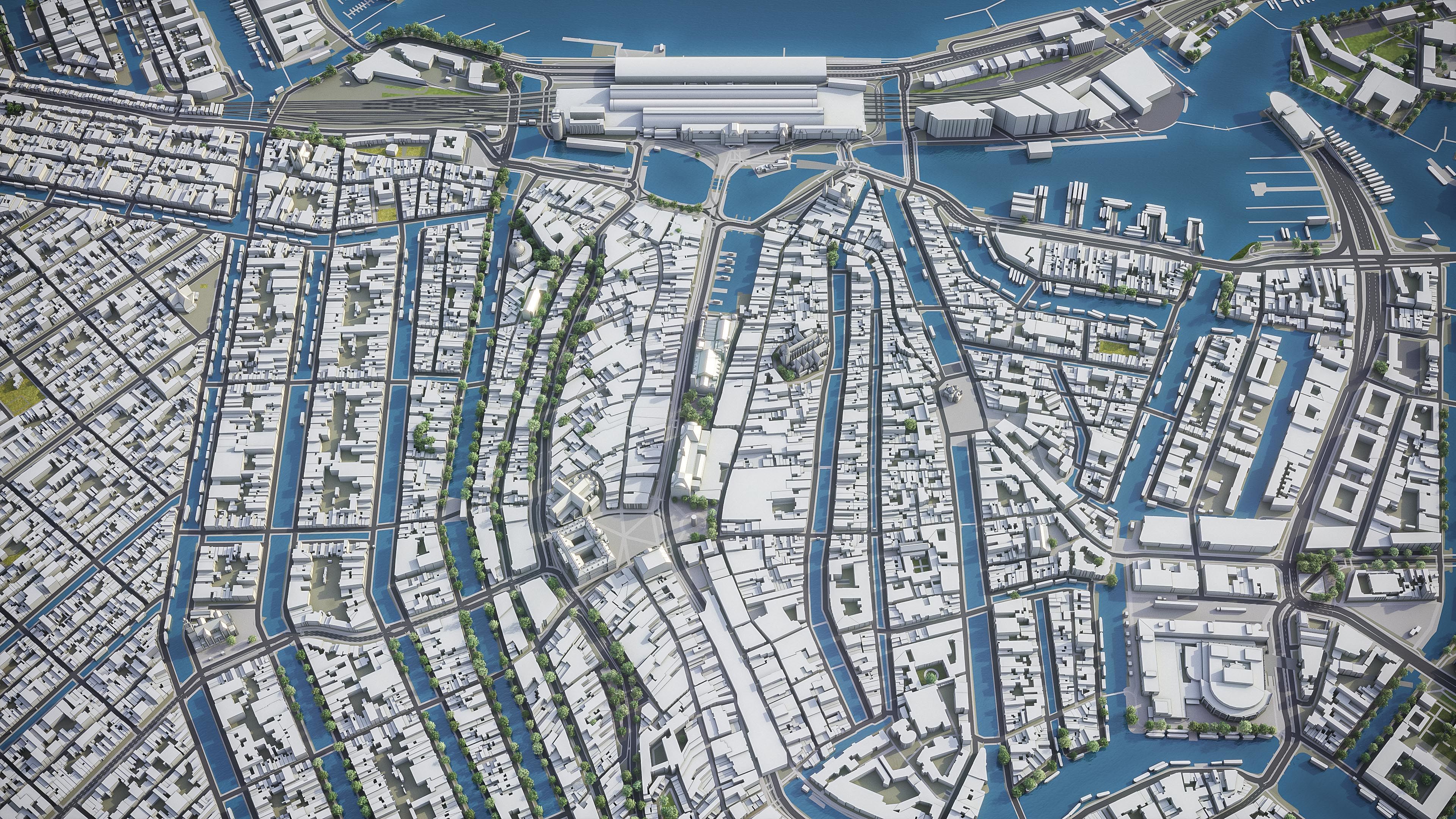 Amsterdam - City 3D Model Low-poly 3D model_10