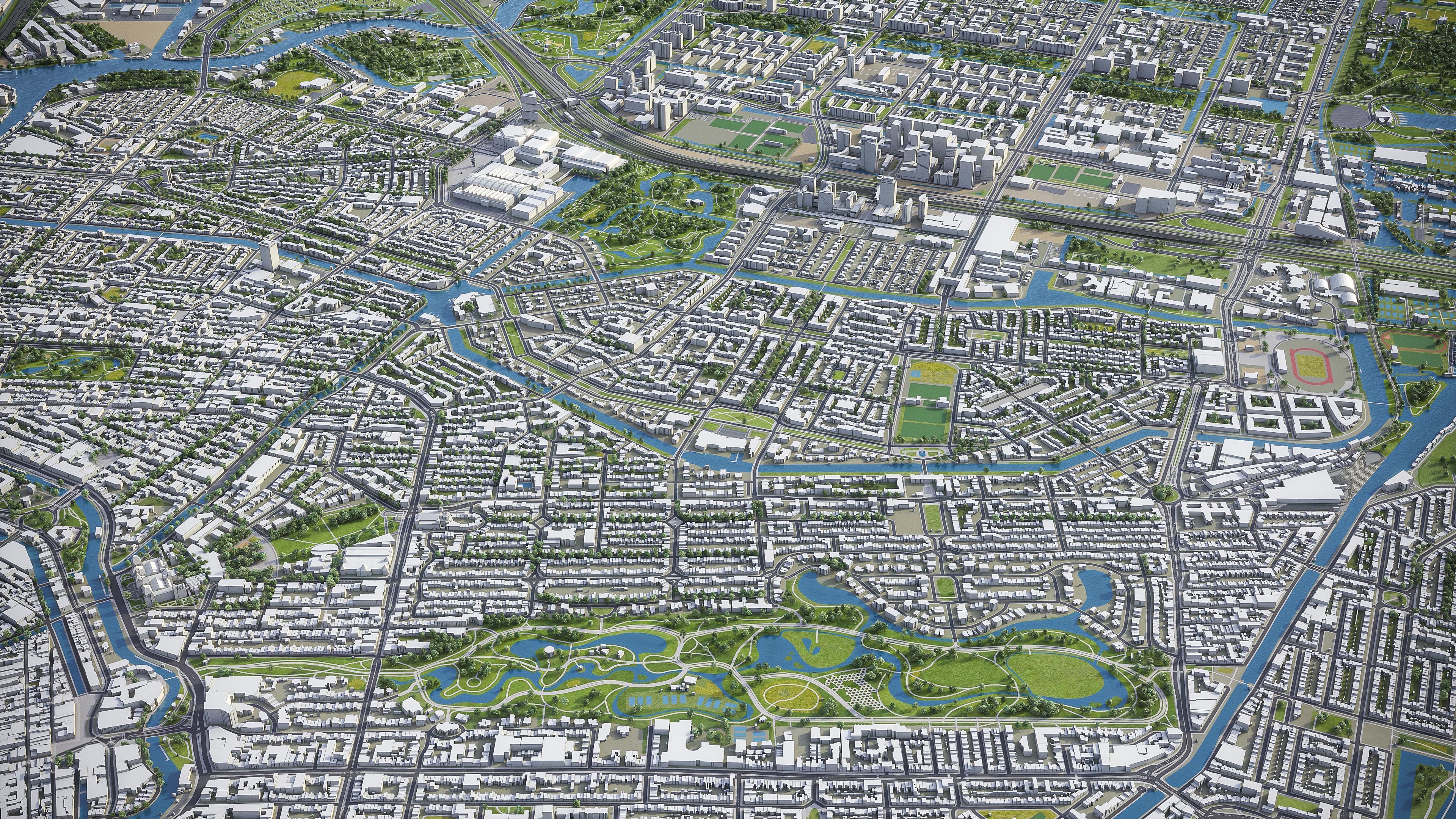 Amsterdam - City 3D Model Low-poly 3D model_21