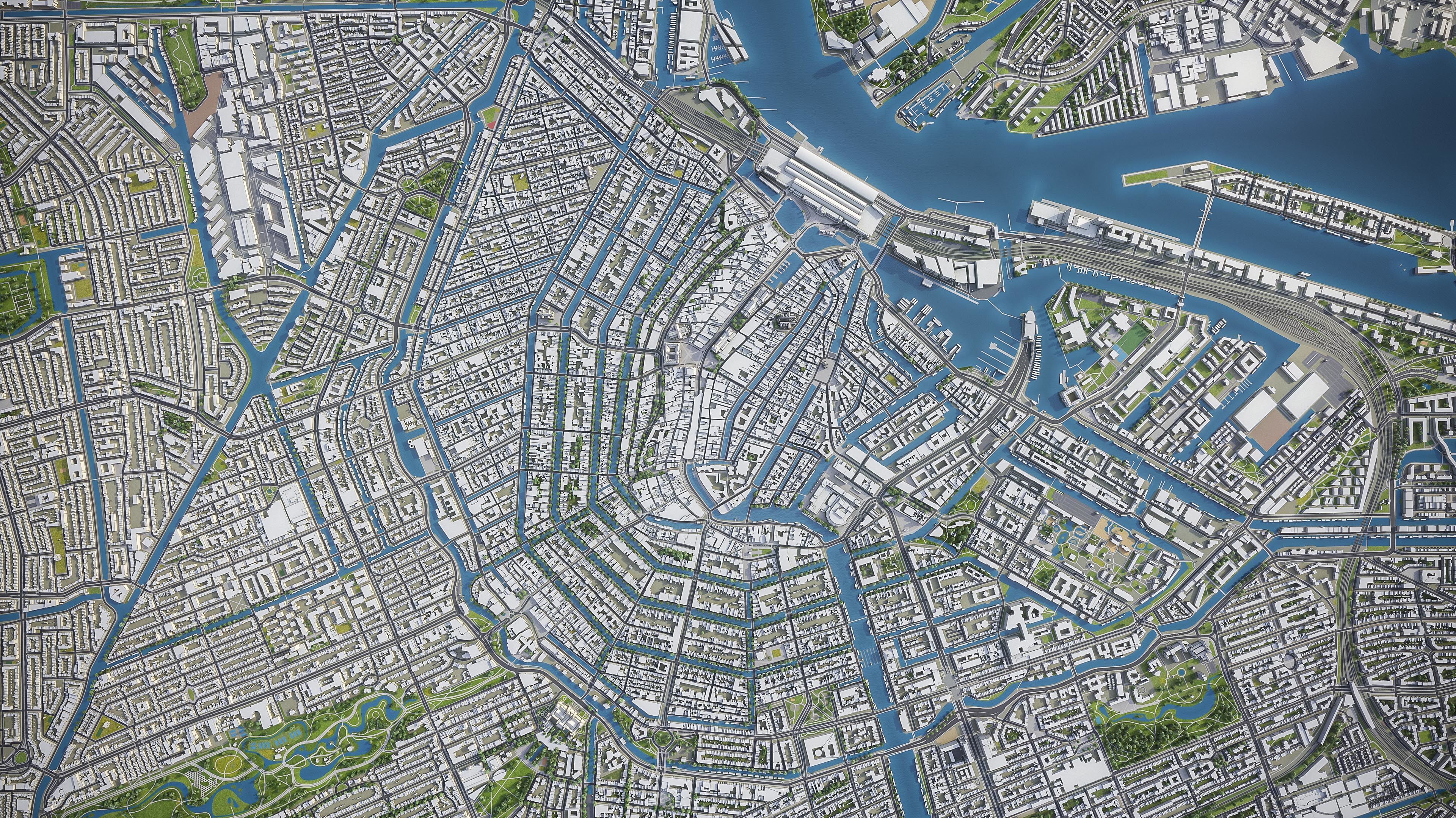 Amsterdam - City 3D Model Low-poly 3D model_15