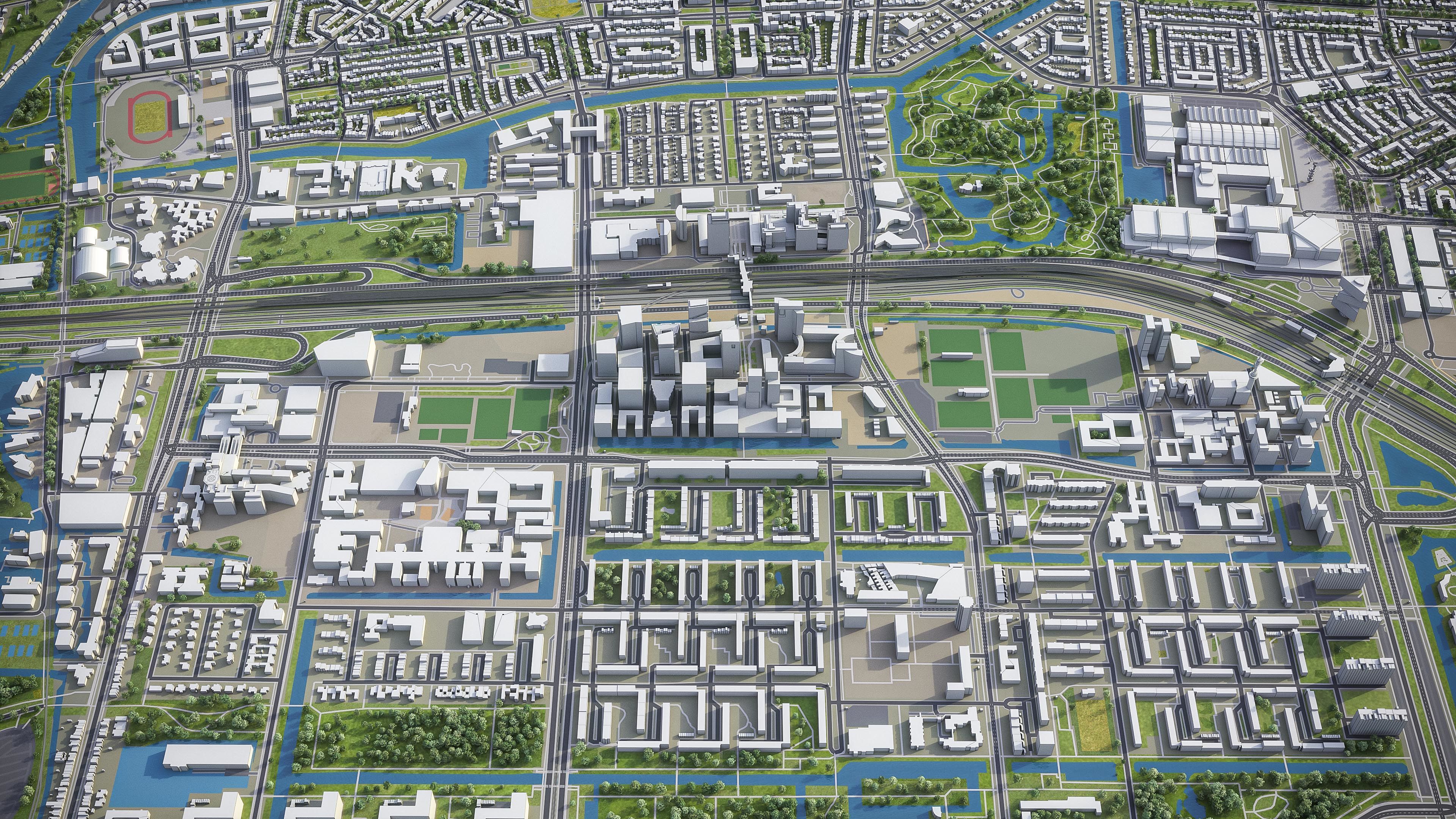 Amsterdam - City 3D Model Low-poly 3D model_7