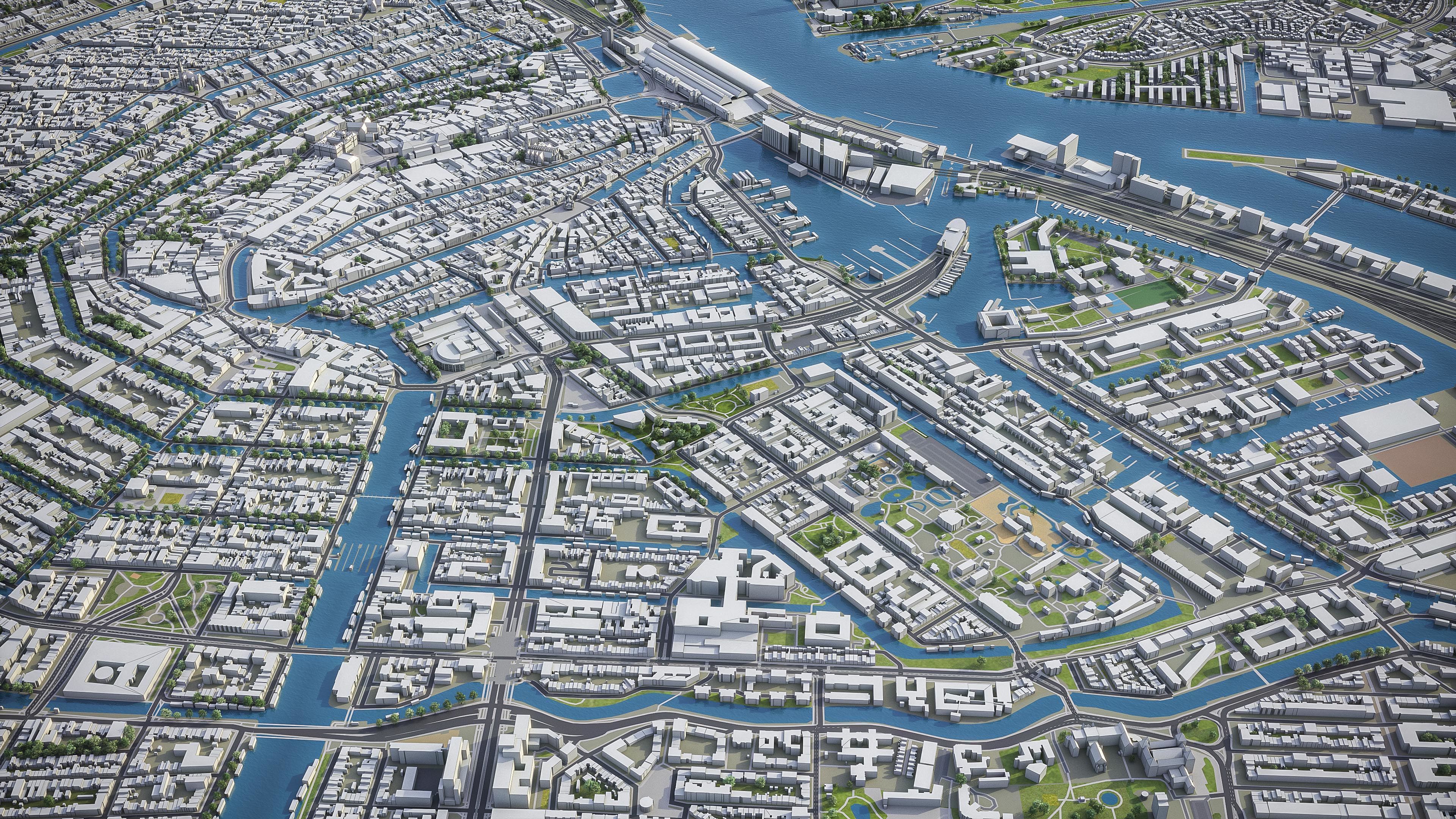 Amsterdam - City 3D Model Low-poly 3D model_26