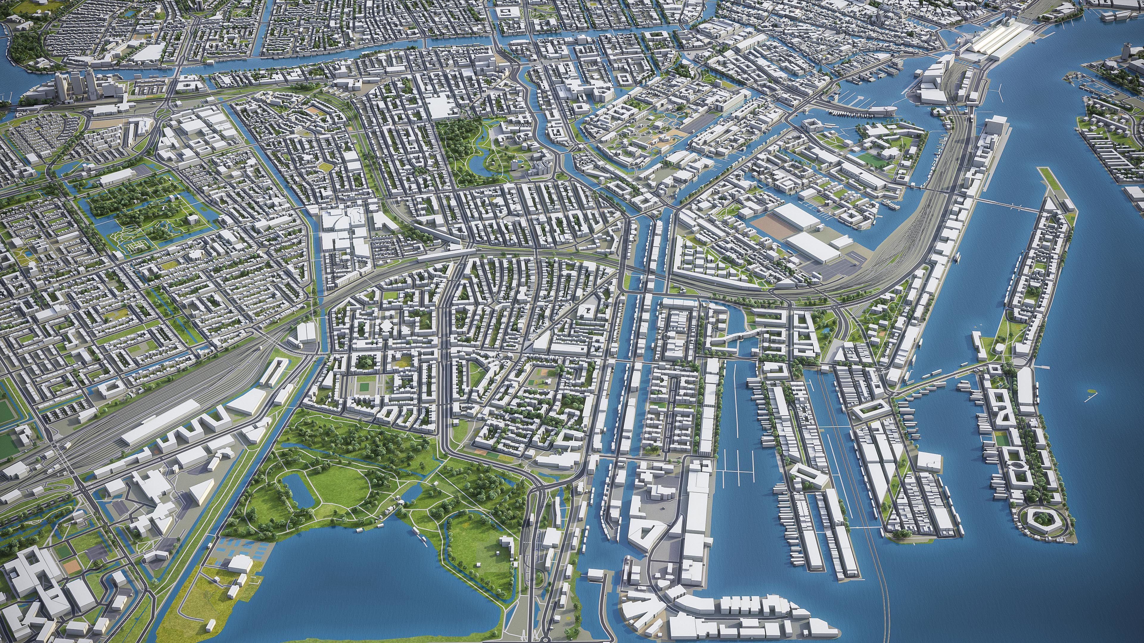Amsterdam - City 3D Model Low-poly 3D model_23