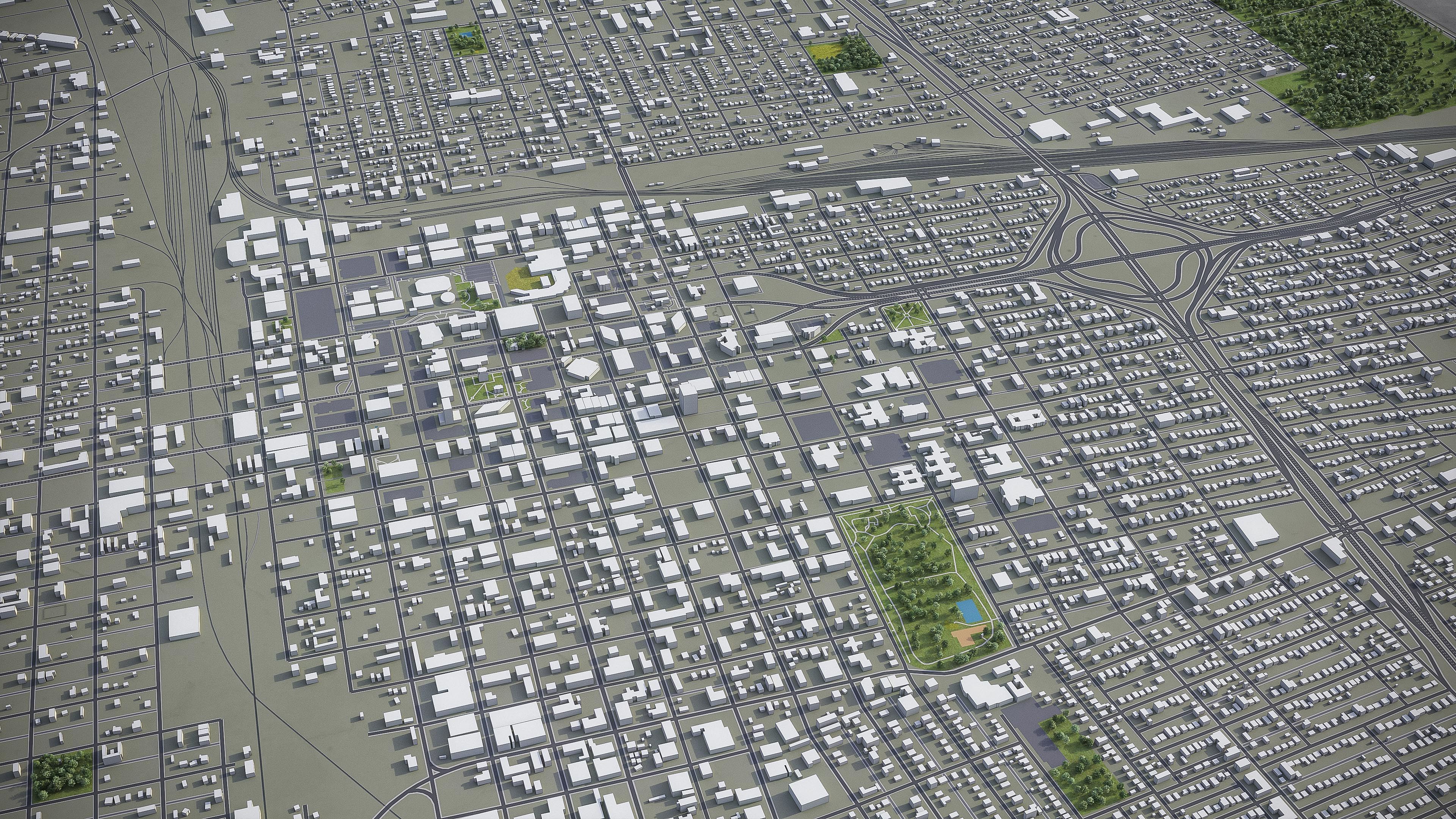 Amarillo - City 3D Model Low-poly 3D model_2